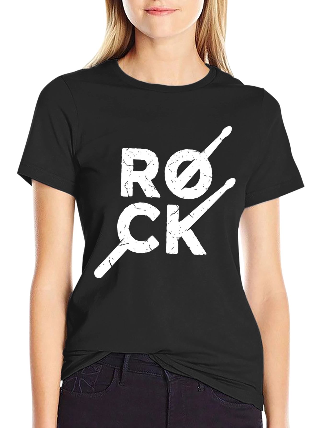 Rock Music Drummer T-Shirt - Black