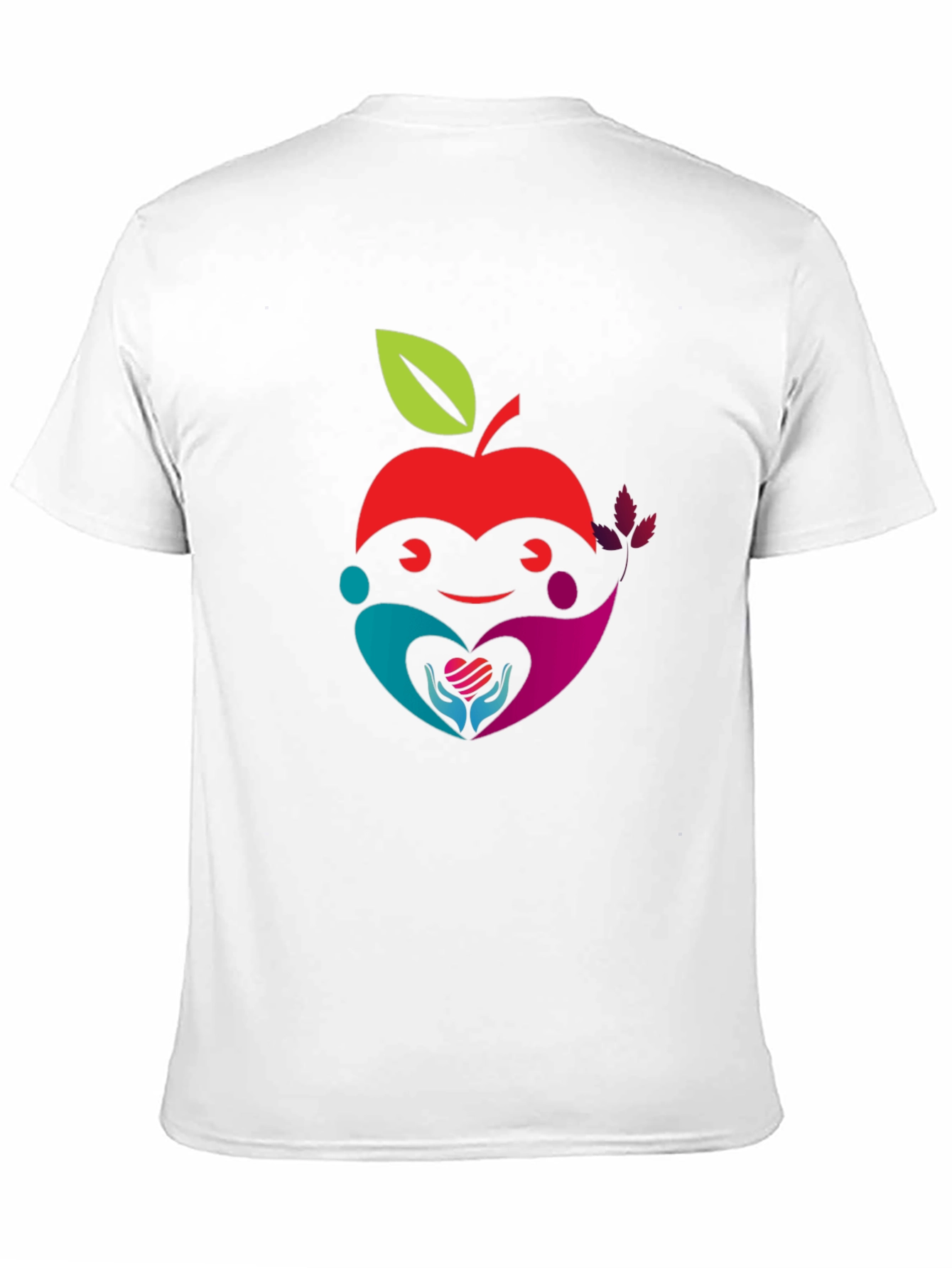 Apple Heart Graphic Black T-Shirt