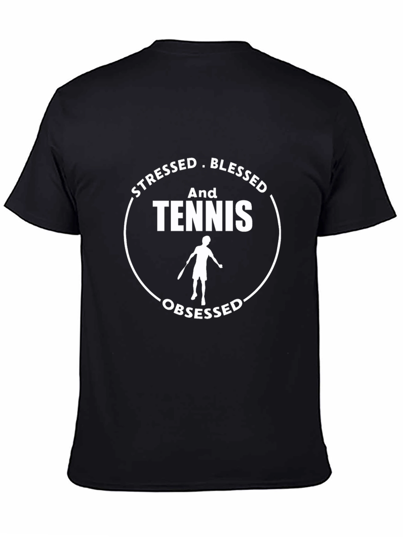 Stressed Blessed Tennis Obsessed Graphic T-Shirt