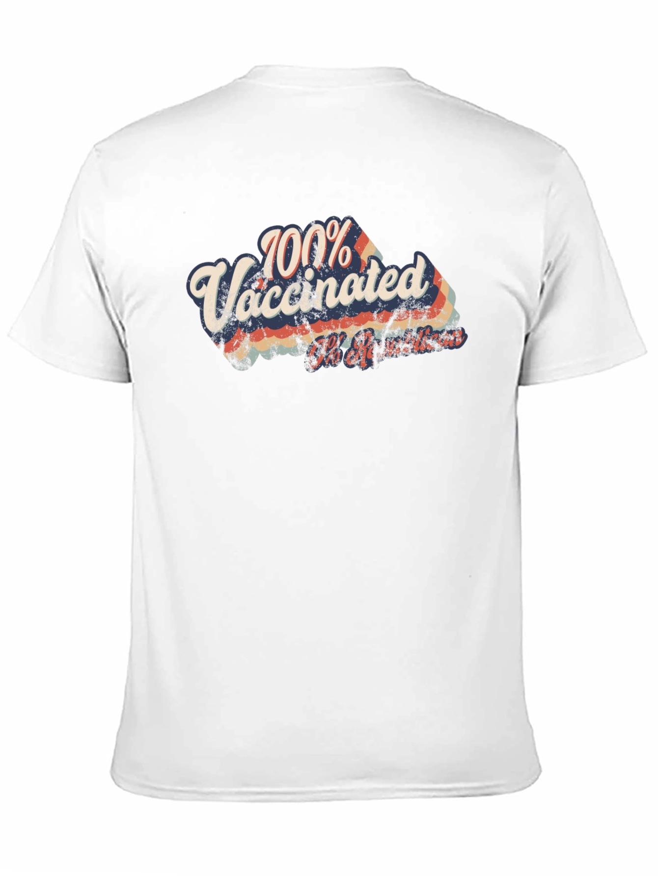 100% Vaccinated Retro Graphic T-Shirt