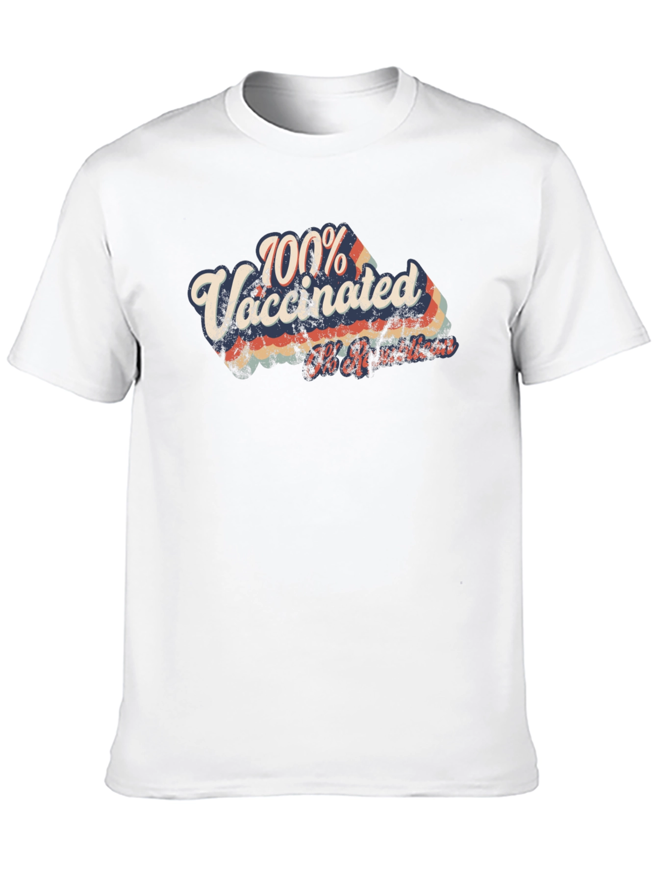 100% Vaccinated Retro Graphic T-Shirt