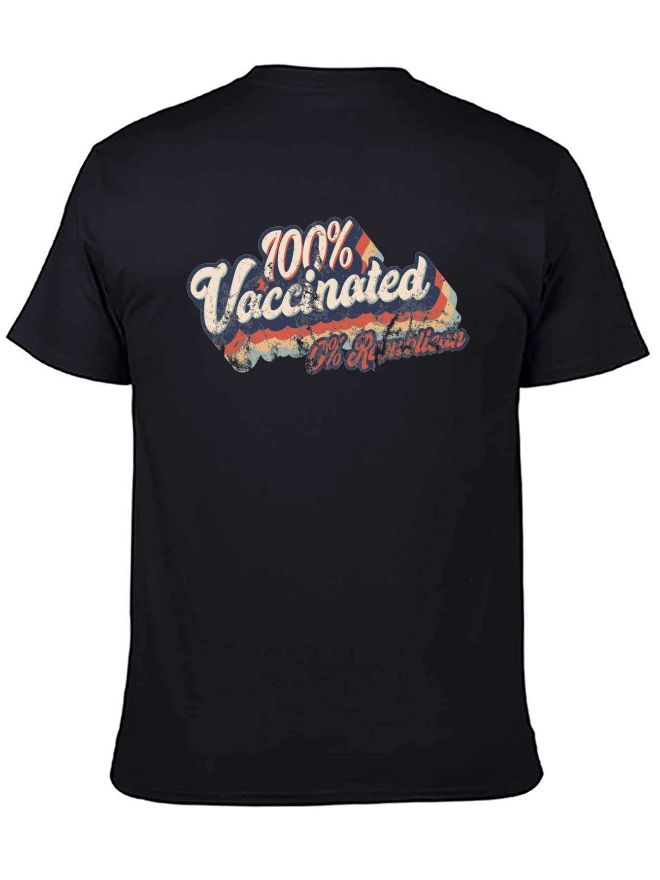 100% Vaccinated Retro Graphic T-Shirt