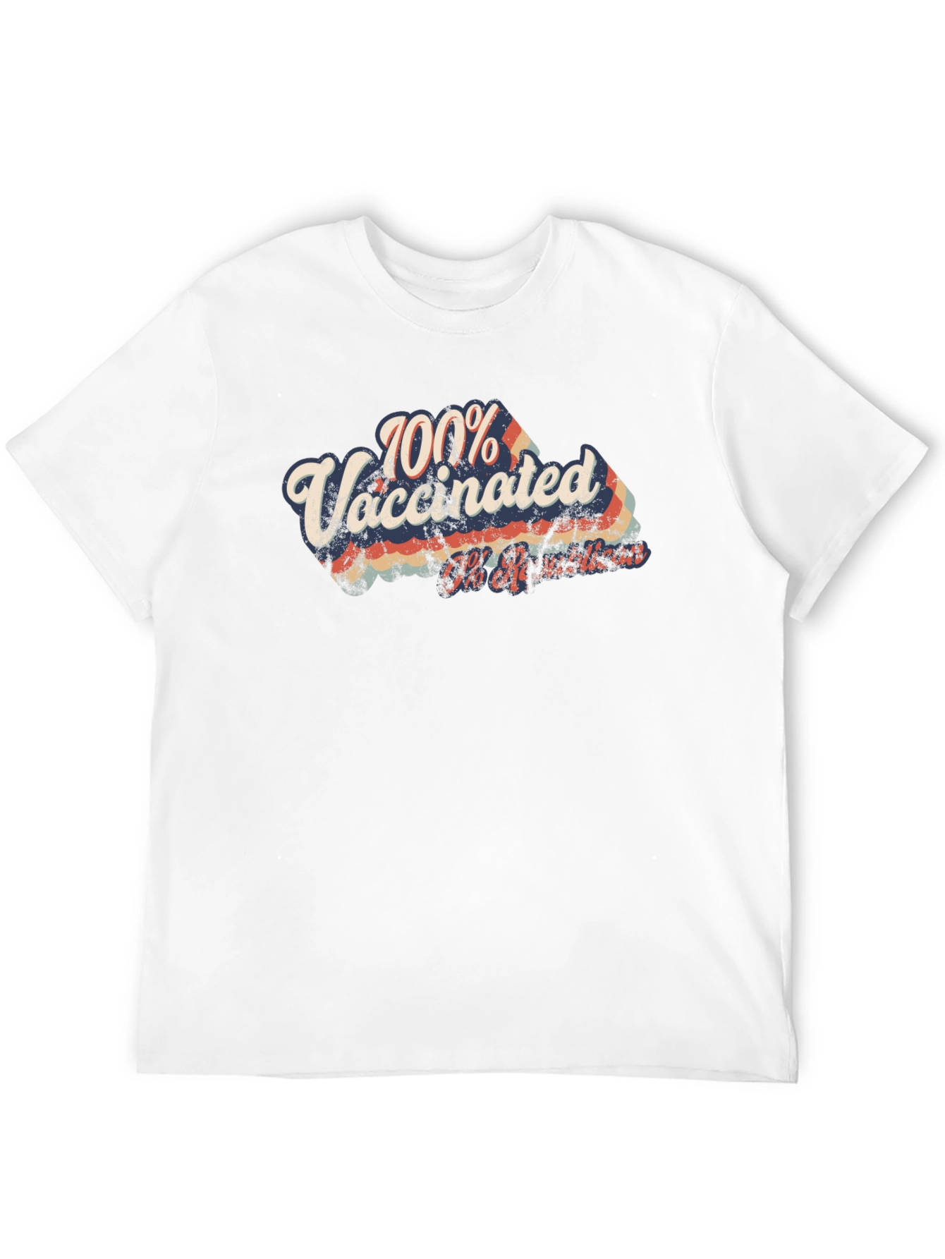 100% Vaccinated Retro Graphic T-Shirt