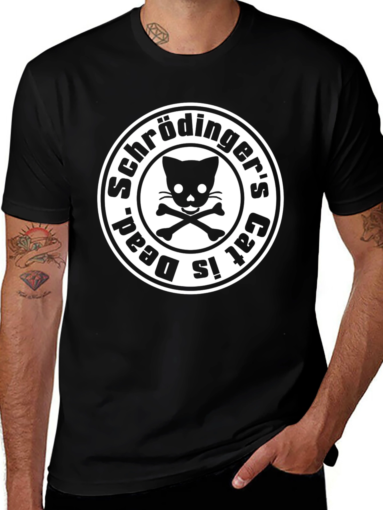 Schr��dingers Cat T-Shirt - Dead & Alive Paradox