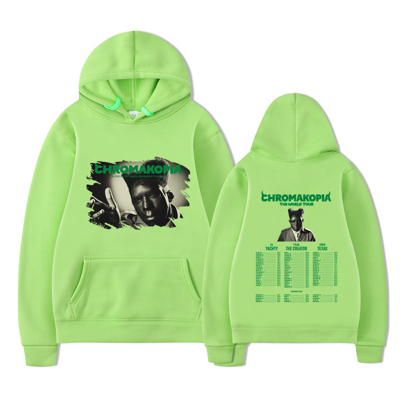 Printed KORN Cartoon Character Unisex Hoodie for Autumn and Winter Fashion Casual Sportswear