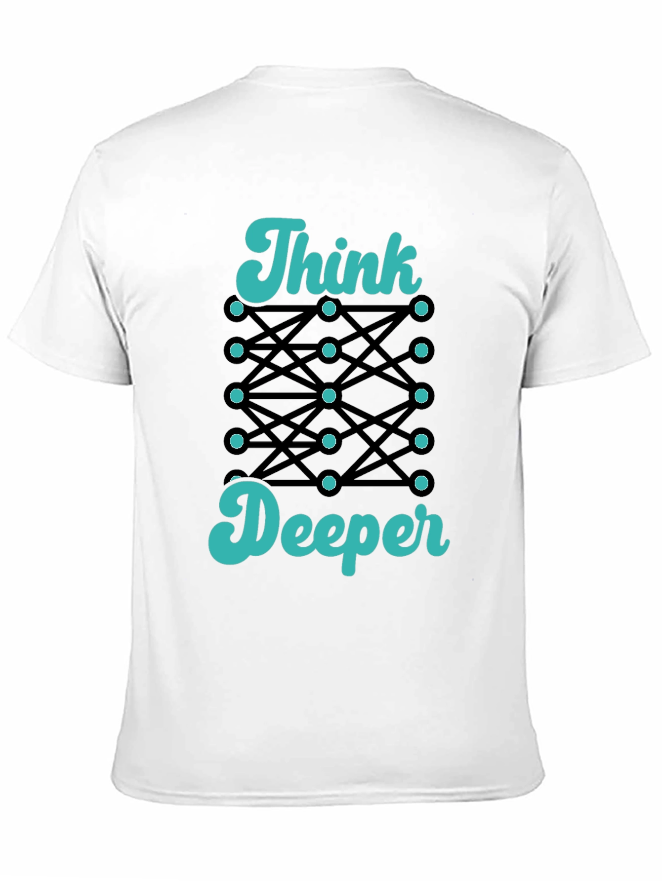 Think Deeper Graphic Tee - Black Cotton T-Shirt