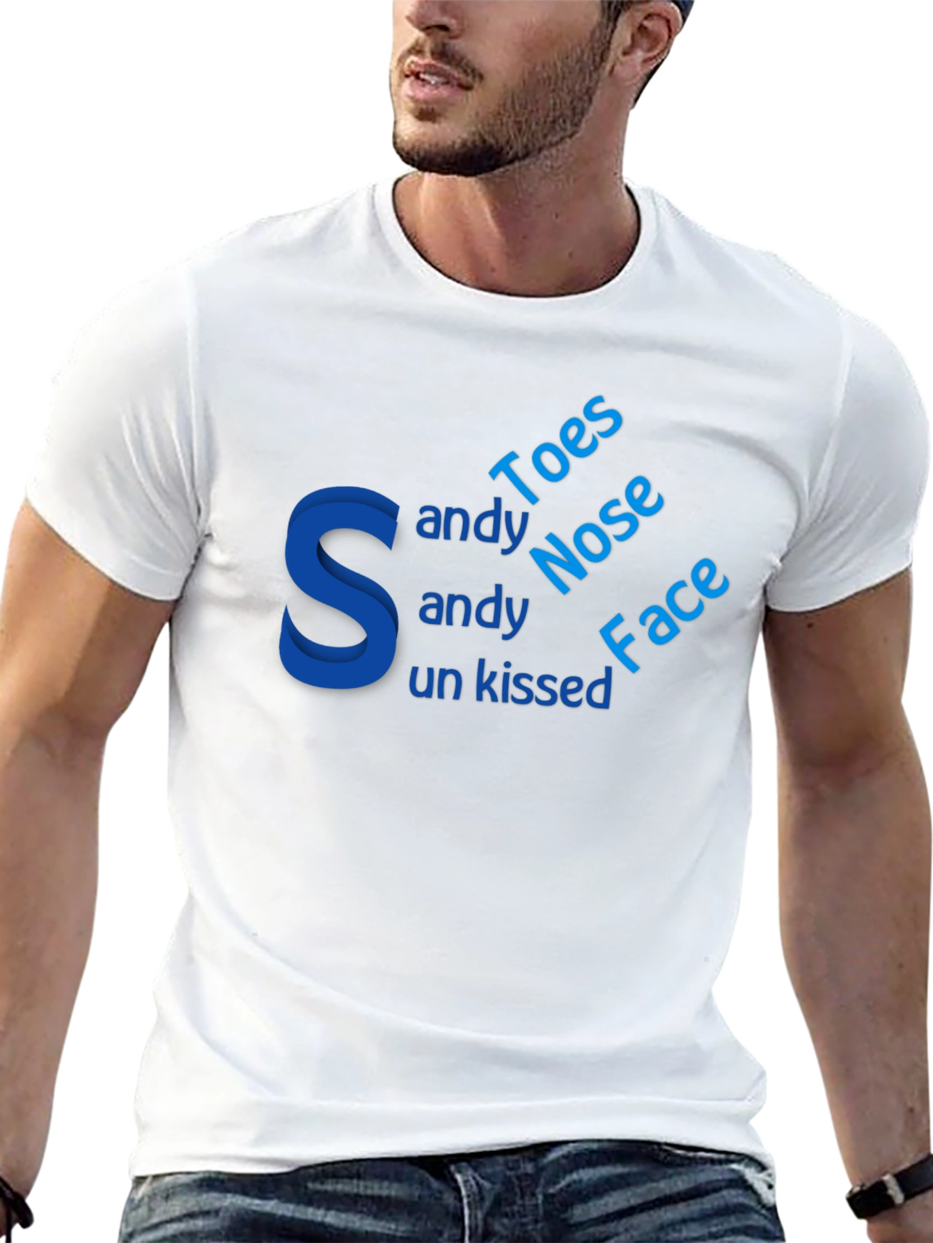 Sandy Toes Nose Face Graphic Tee