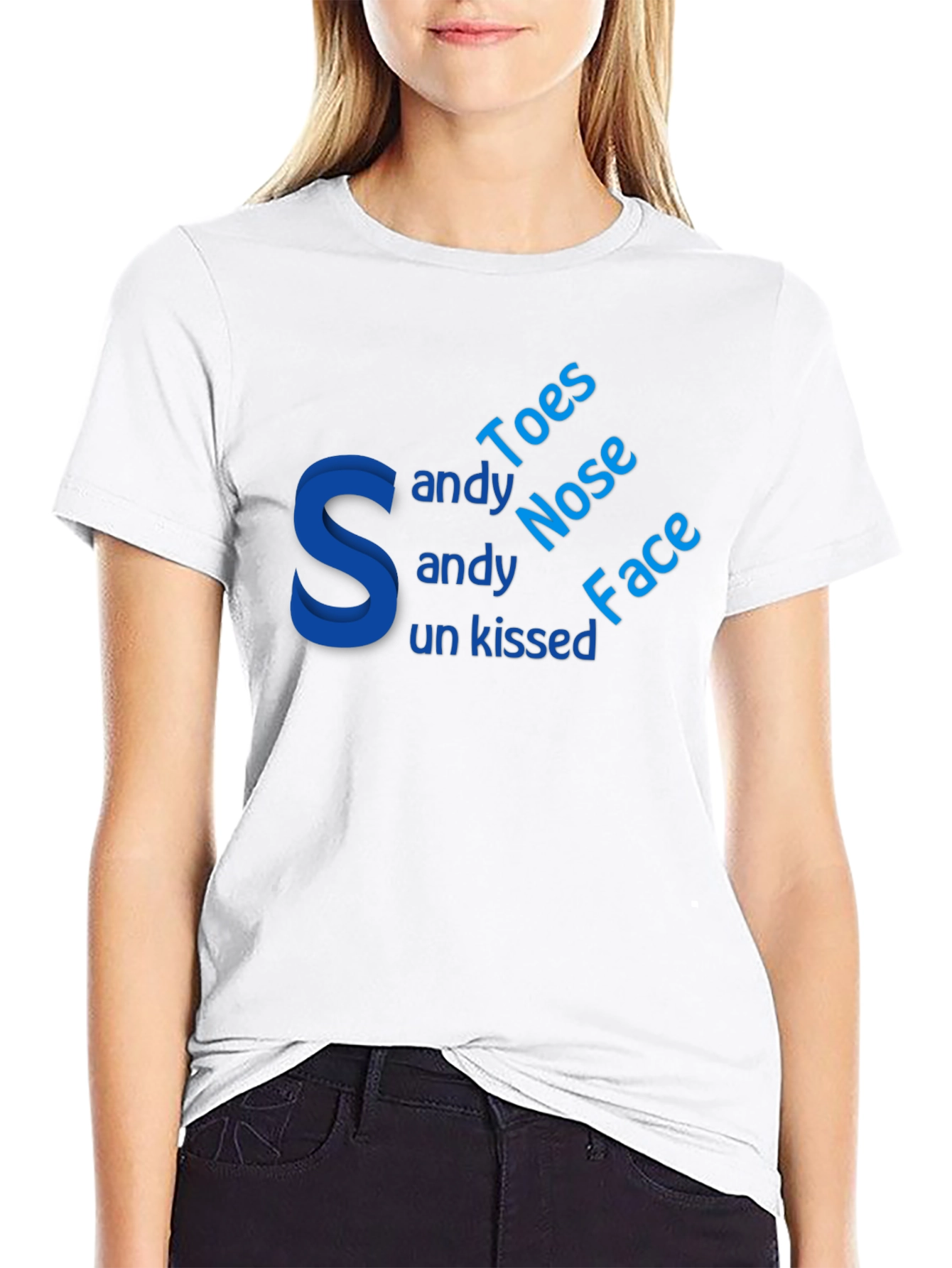 Sandy Toes Nose Face Graphic Tee