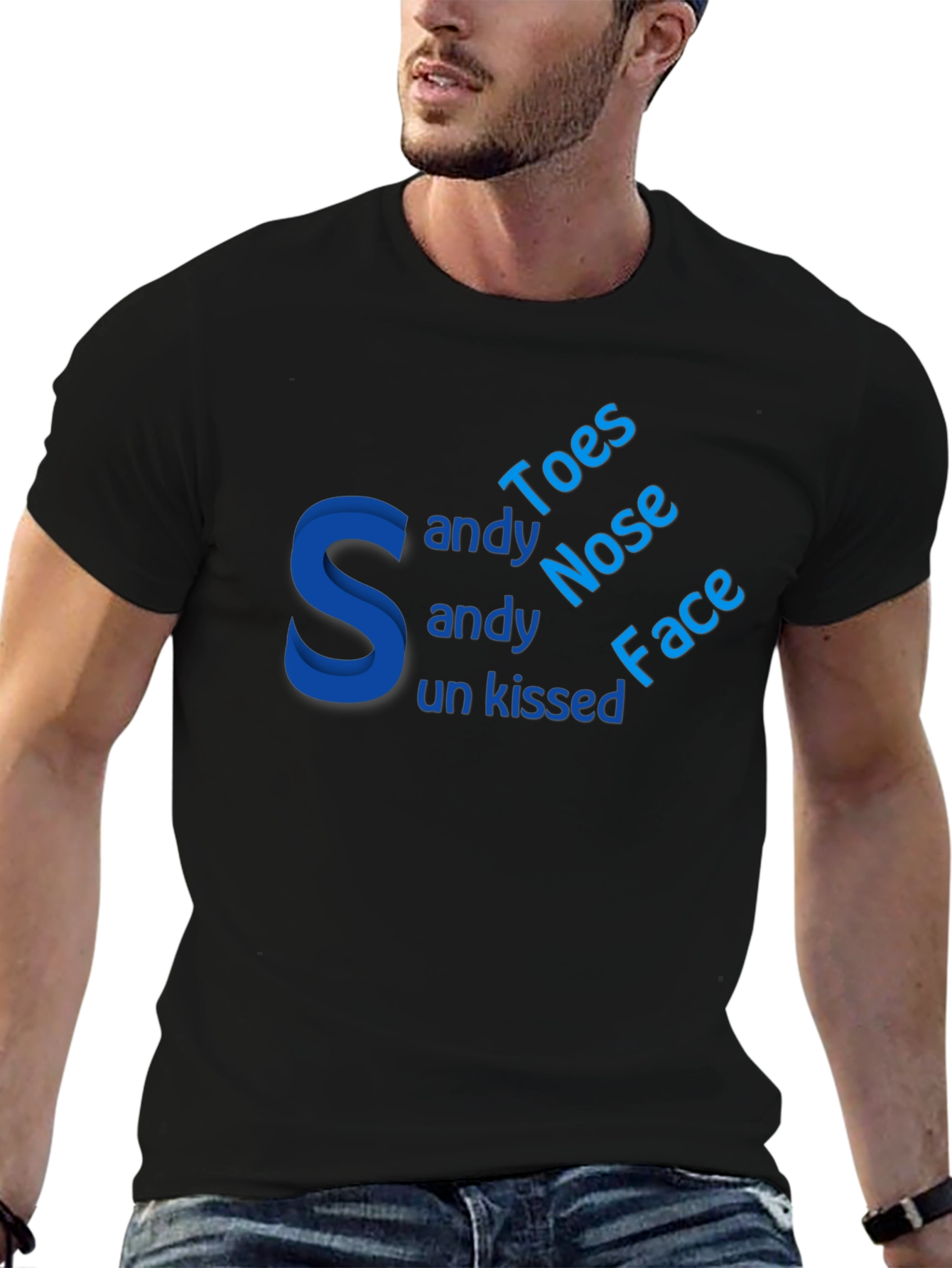 Sandy Toes Nose Face Graphic Tee