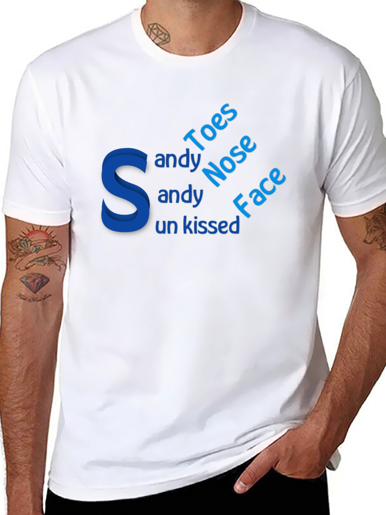 Sandy Toes Nose Face Graphic Tee