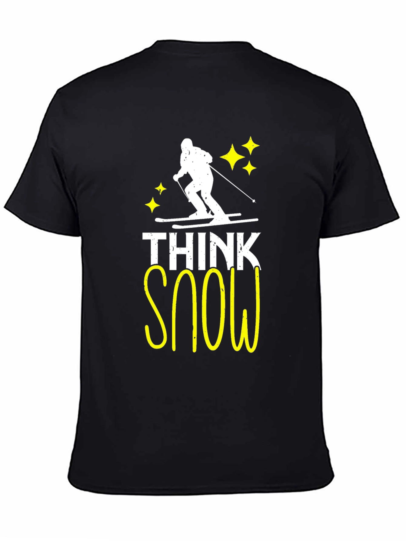 Think Snow Skiing T-Shirt - Black