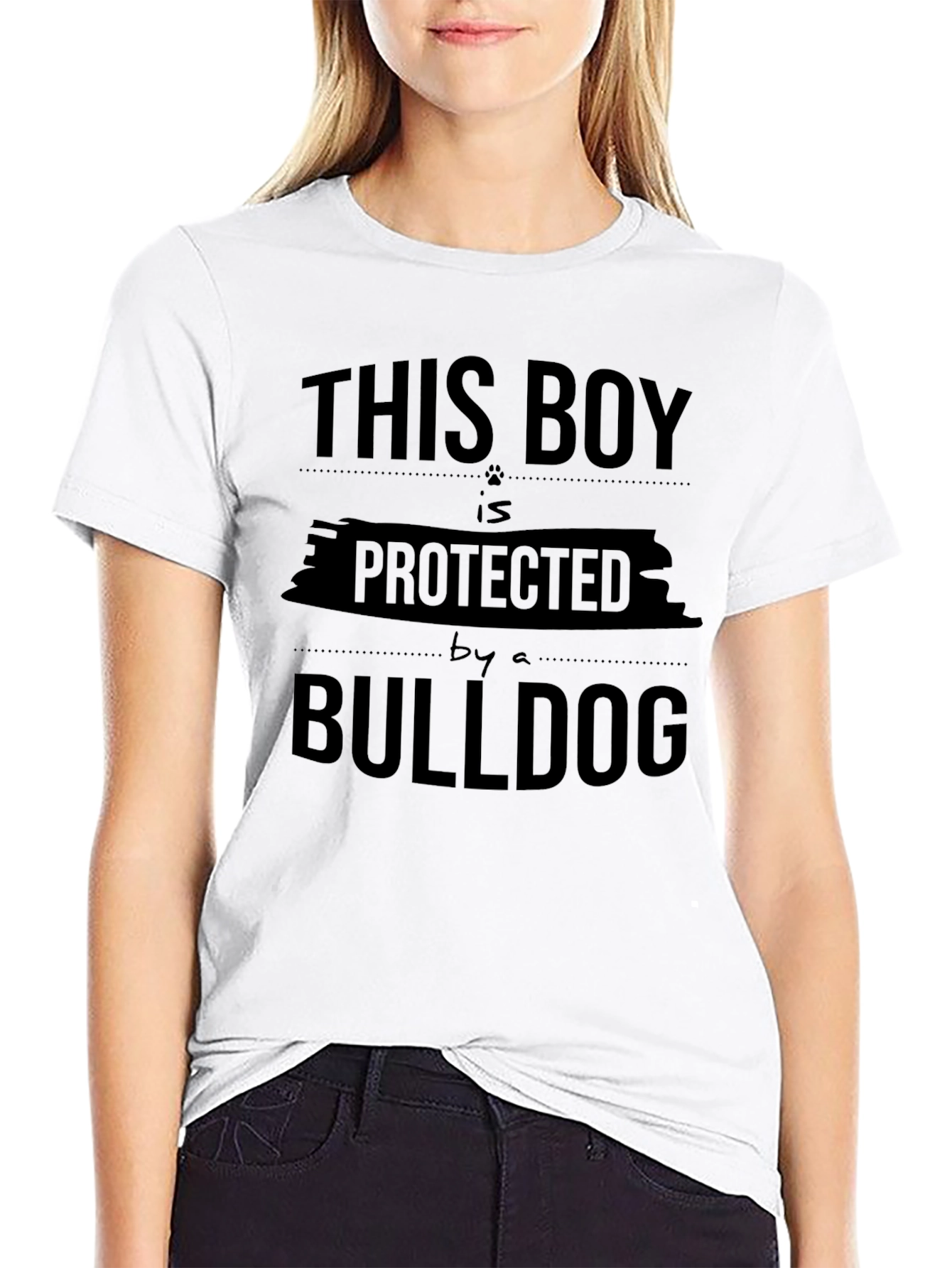 This Boy is Protected by a Bulldog T-Shirt