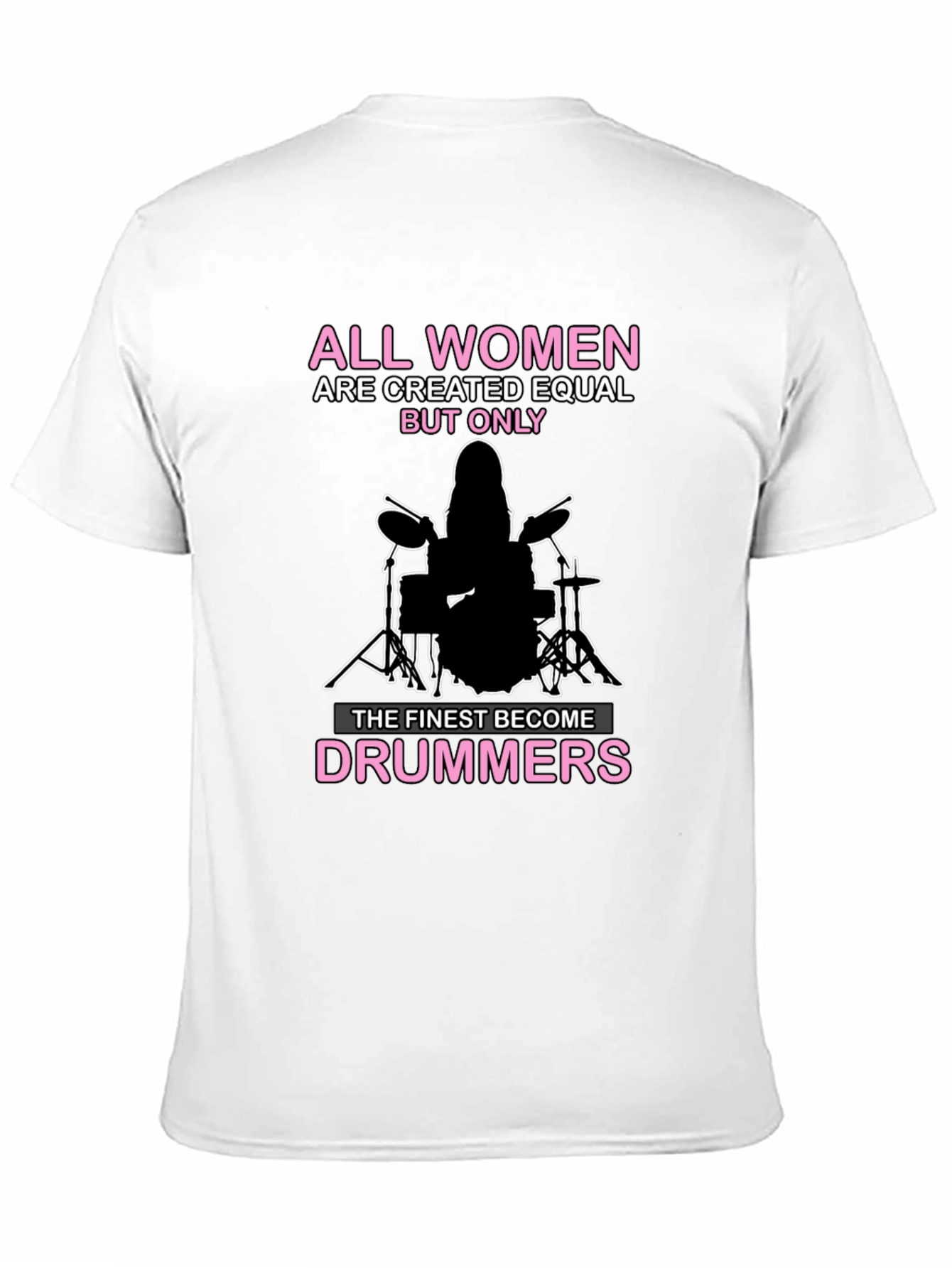 Women Drummers T-Shirt - Black Cotton Tee