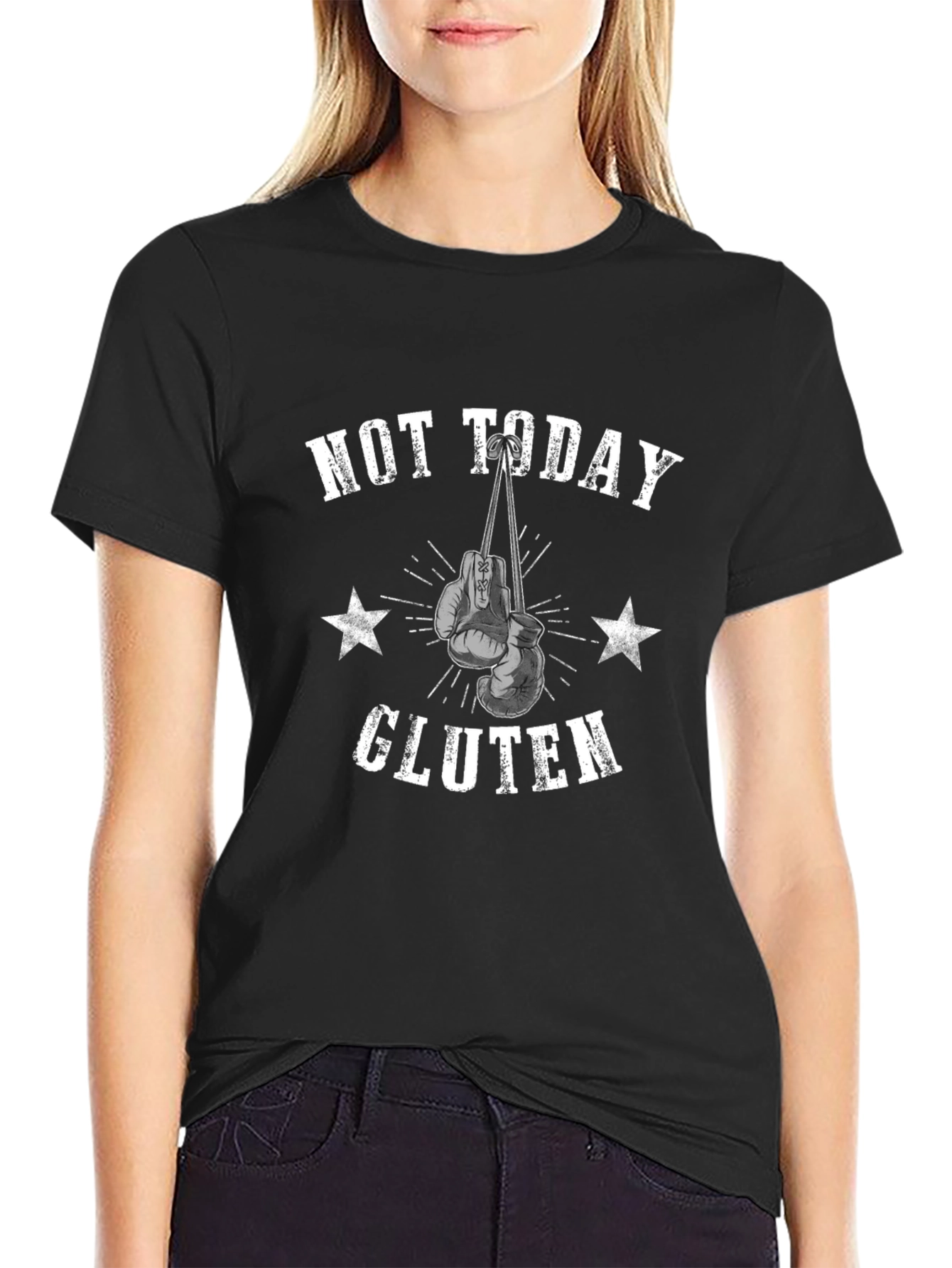 Not Today Gluten Boxing Gloves Graphic T-Shirt
