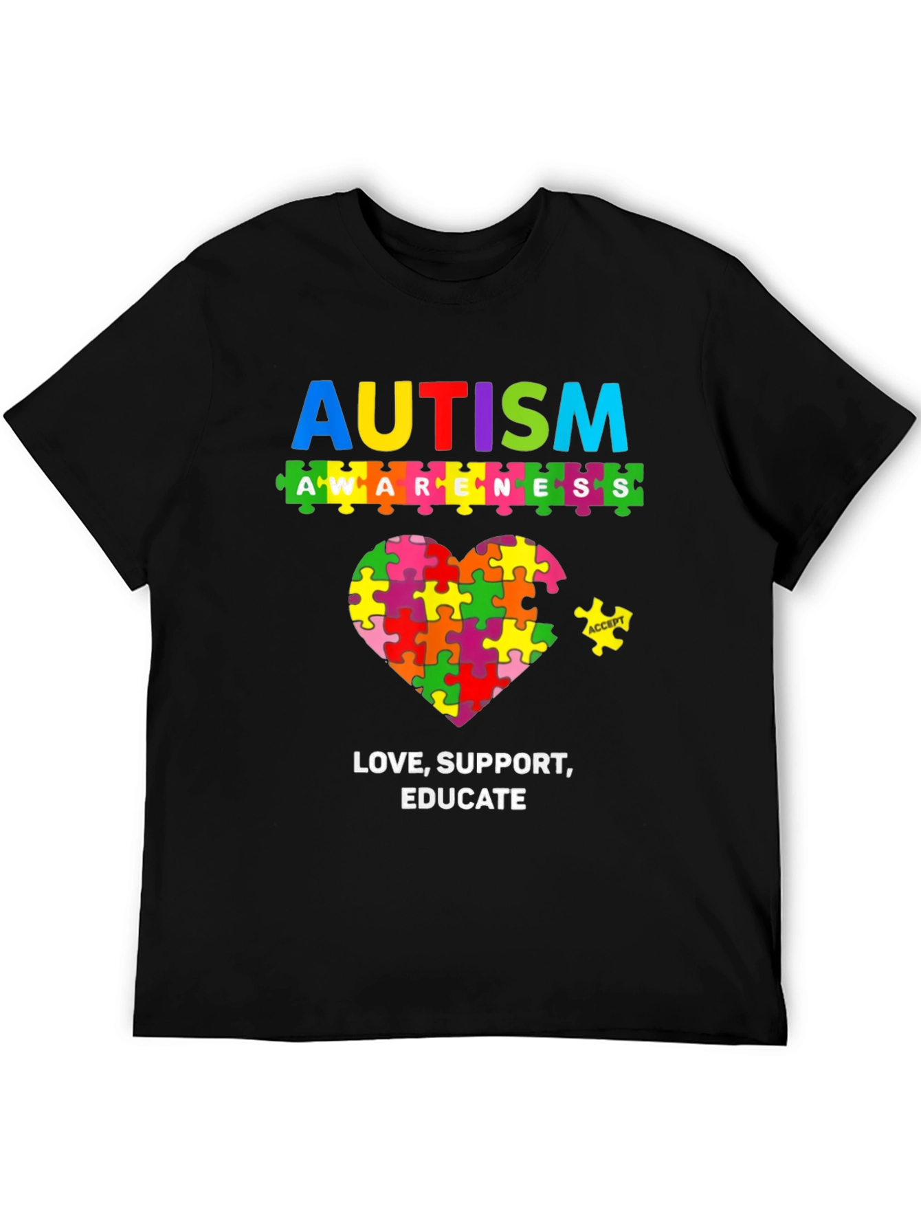 Autism Awareness T-Shirt: Love Support Educate