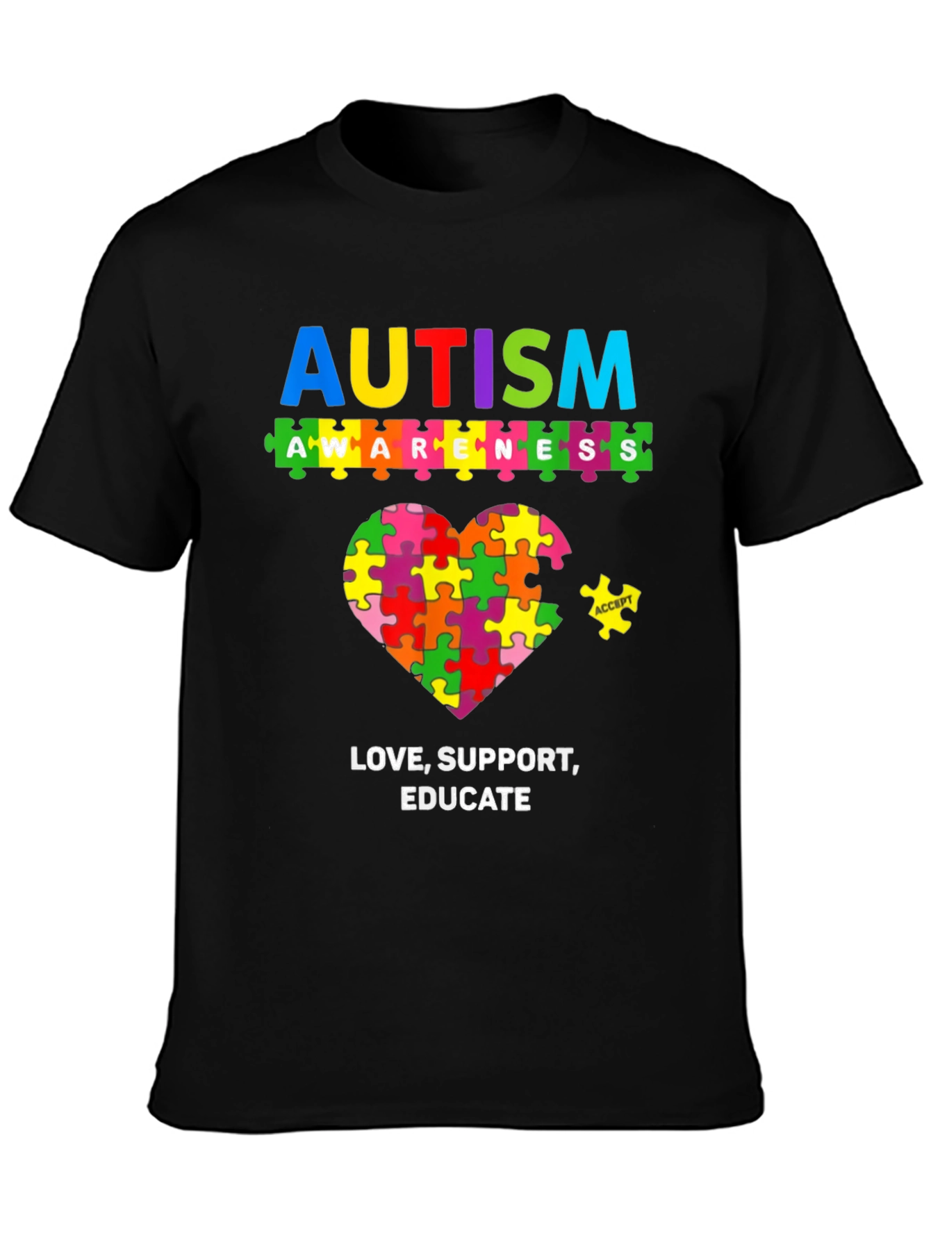 Autism Awareness T-Shirt: Love Support Educate