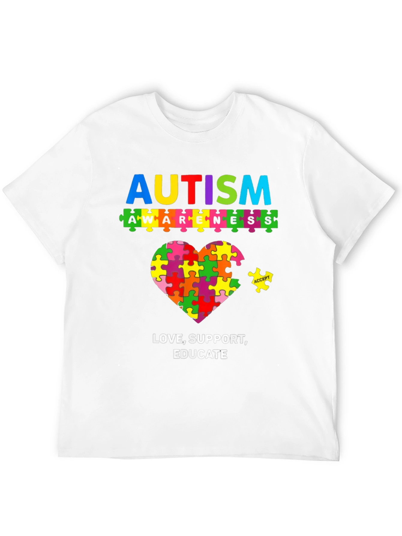 Autism Awareness T-Shirt: Love Support Educate