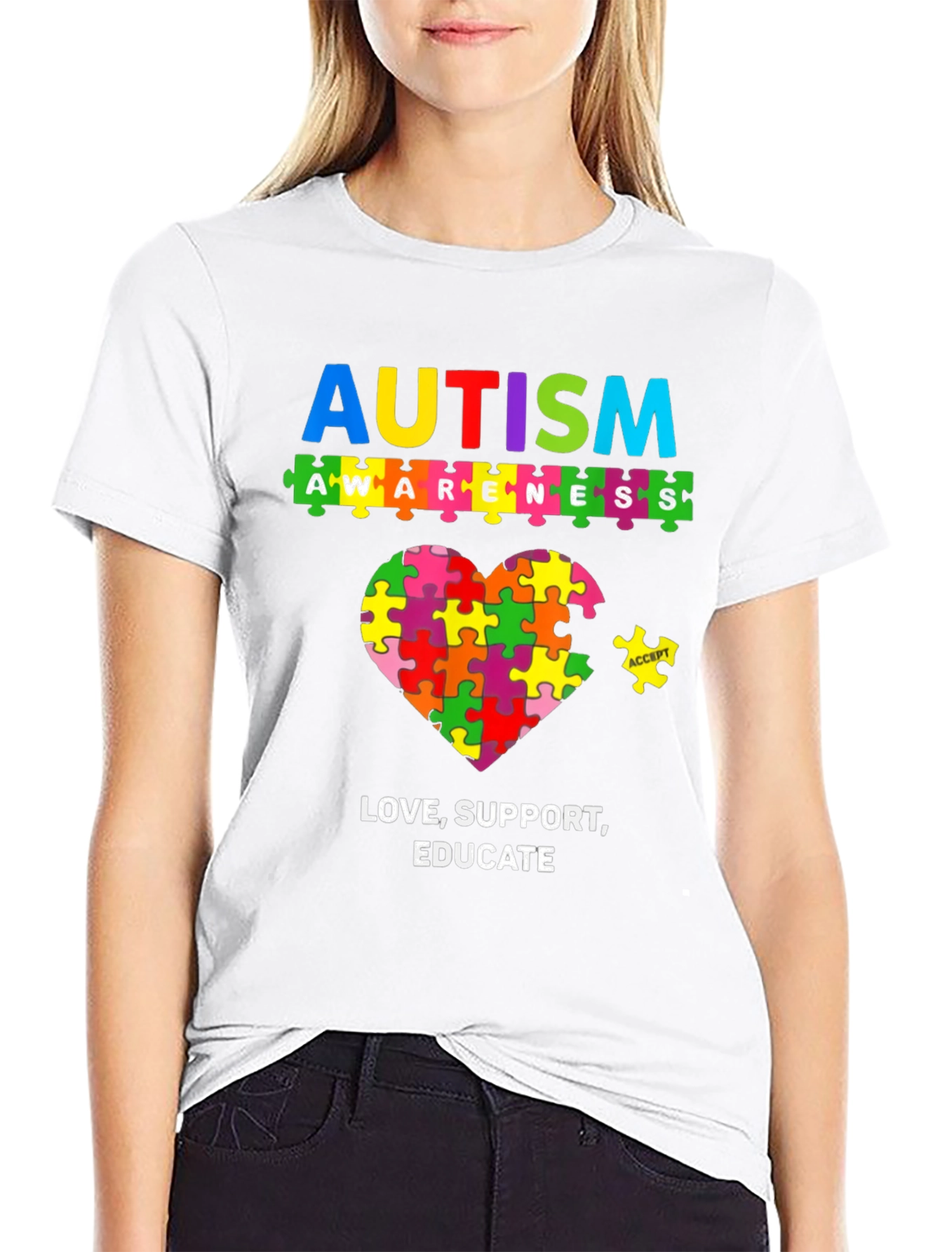Autism Awareness T-Shirt: Love Support Educate
