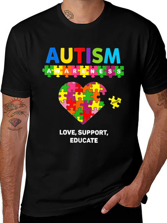 Autism Awareness T-Shirt: Love Support Educate