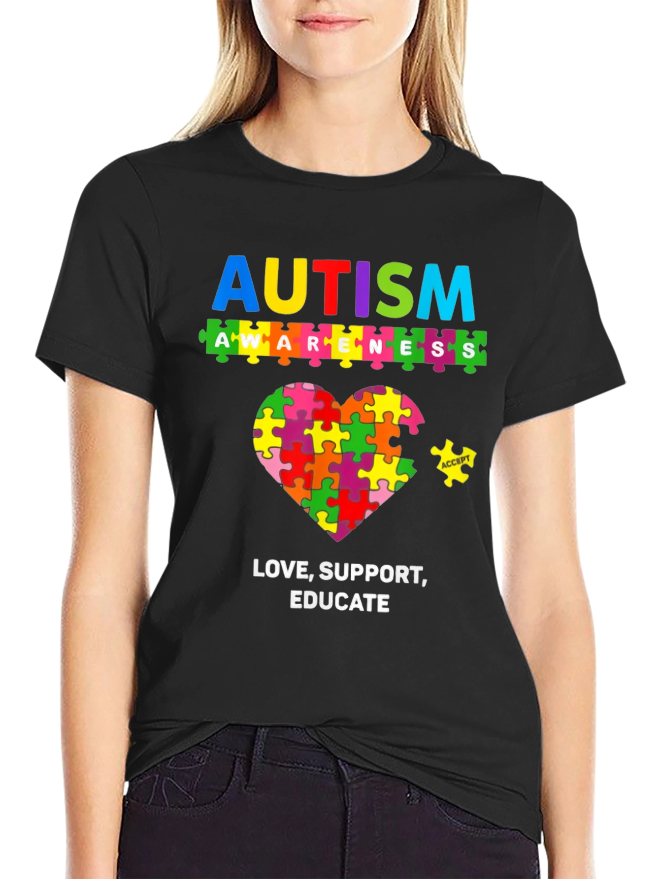 Autism Awareness T-Shirt: Love Support Educate