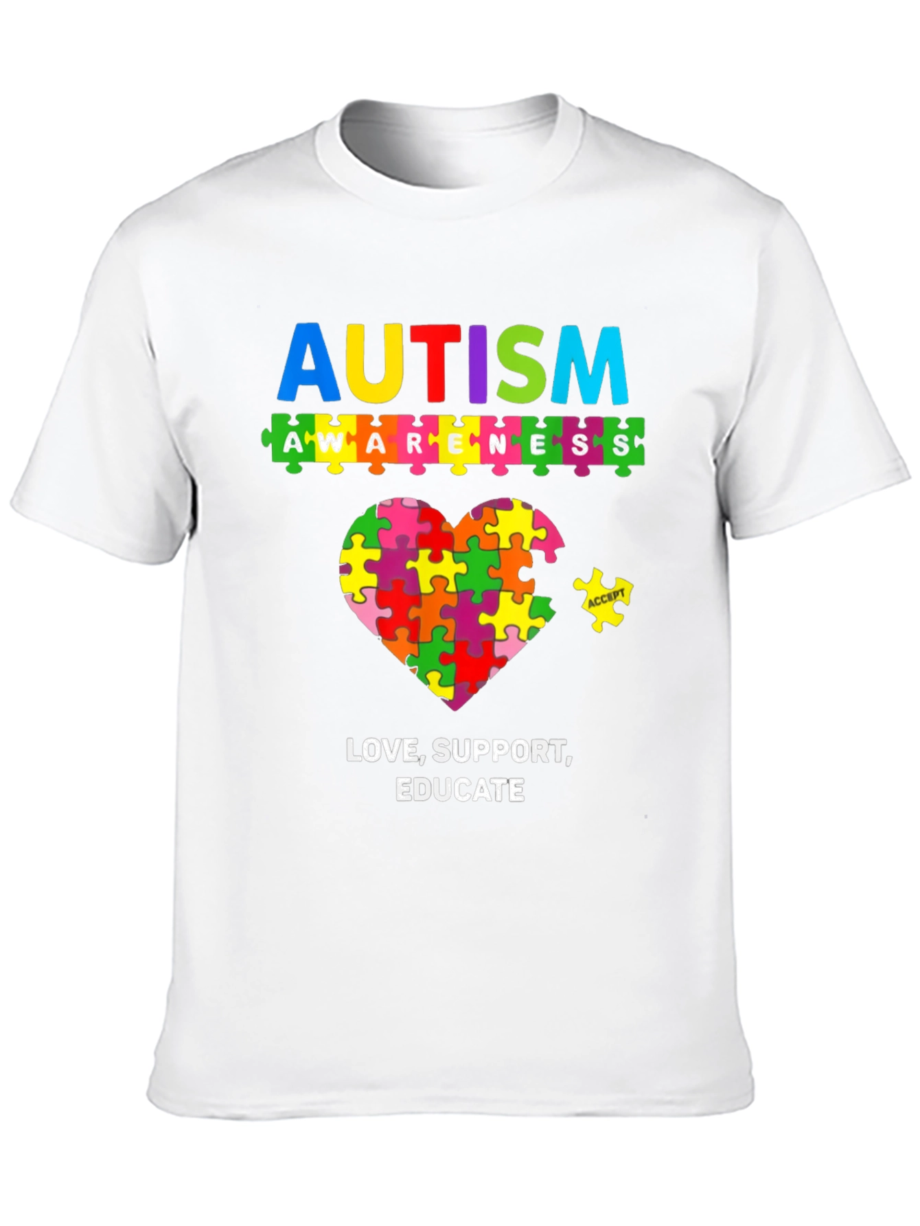Autism Awareness T-Shirt: Love Support Educate