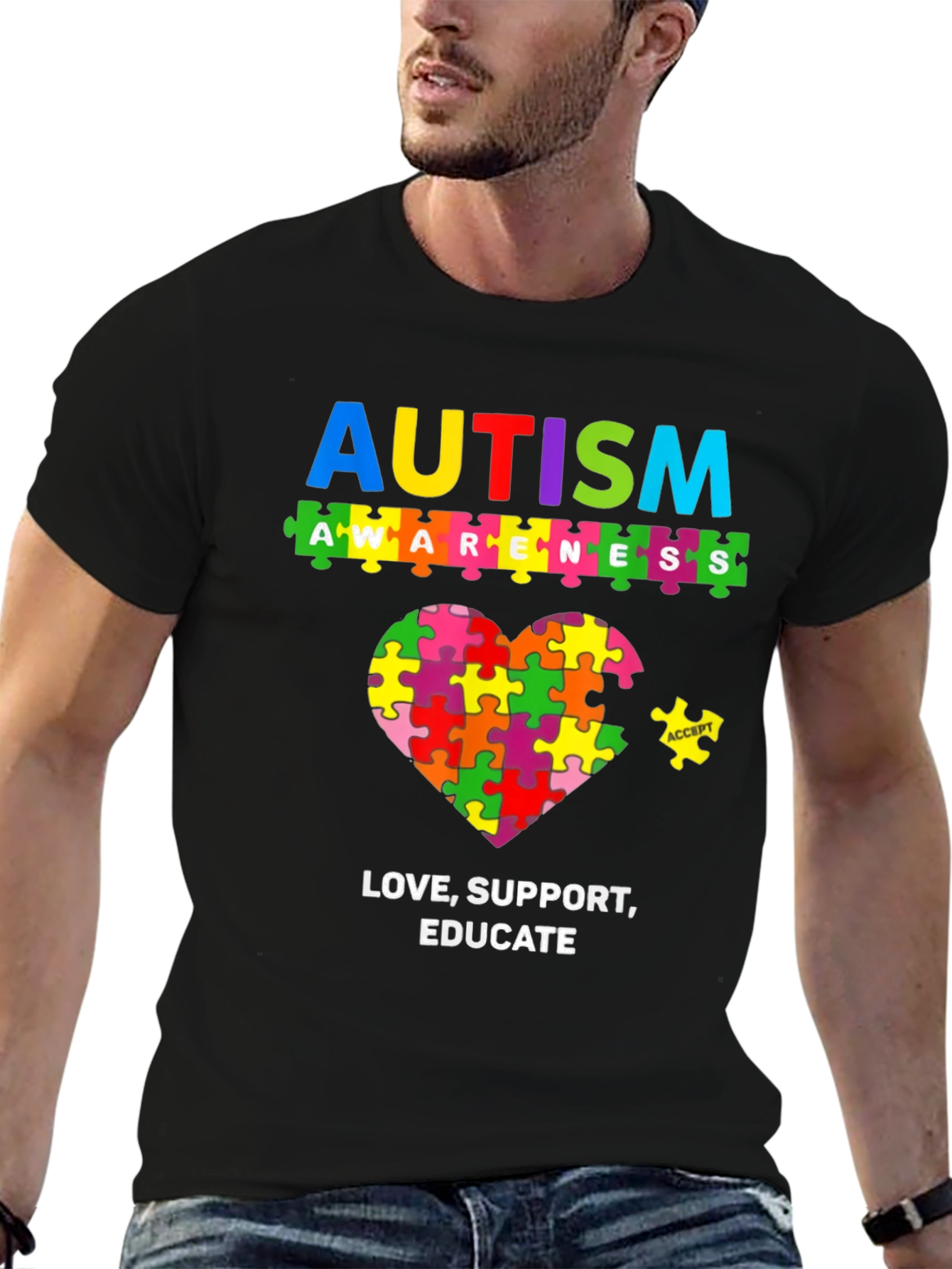 Autism Awareness T-Shirt: Love Support Educate