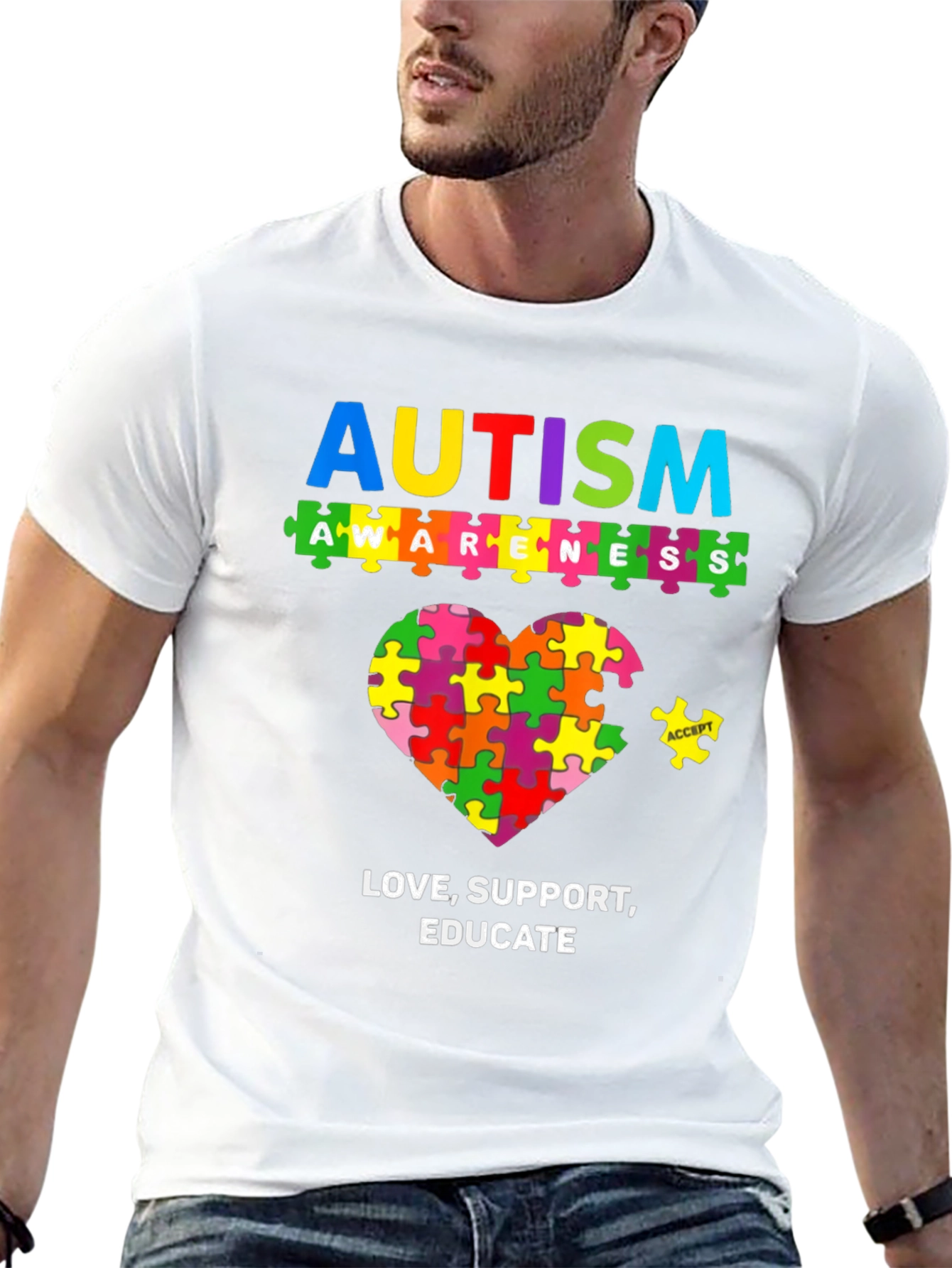 Autism Awareness T-Shirt: Love Support Educate