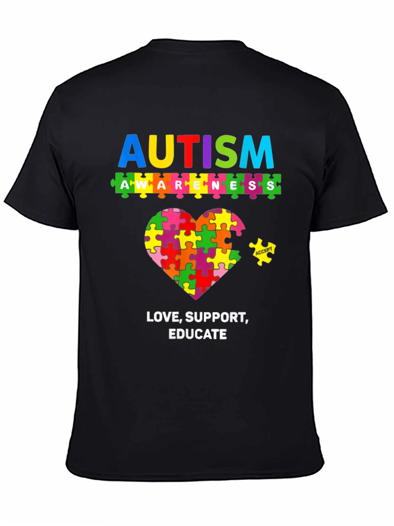 Autism Awareness T-Shirt: Love Support Educate