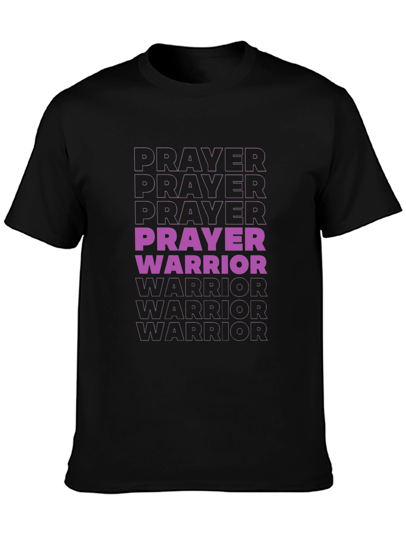 Prayer Warrior Graphic T-Shirt - Black