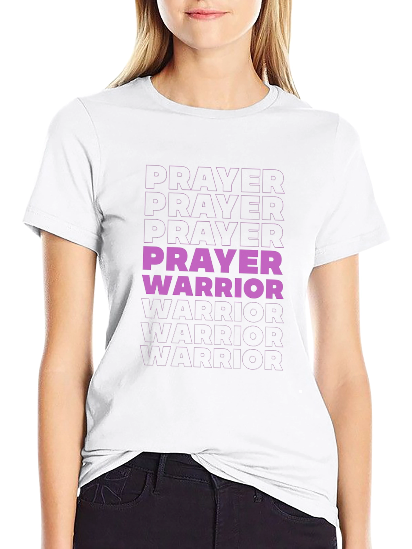 Prayer Warrior Graphic T-Shirt - Black