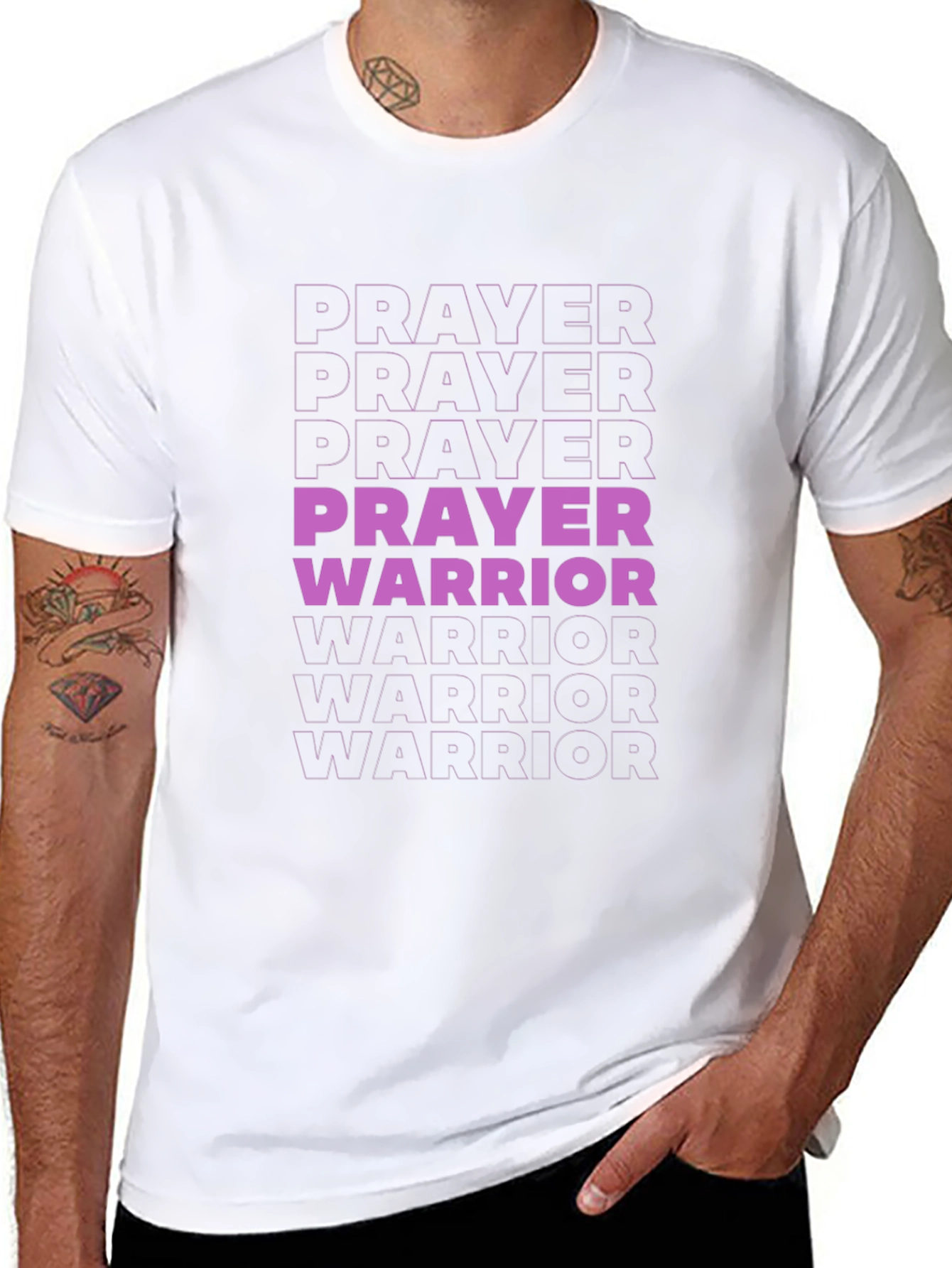 Prayer Warrior Graphic T-Shirt - Black