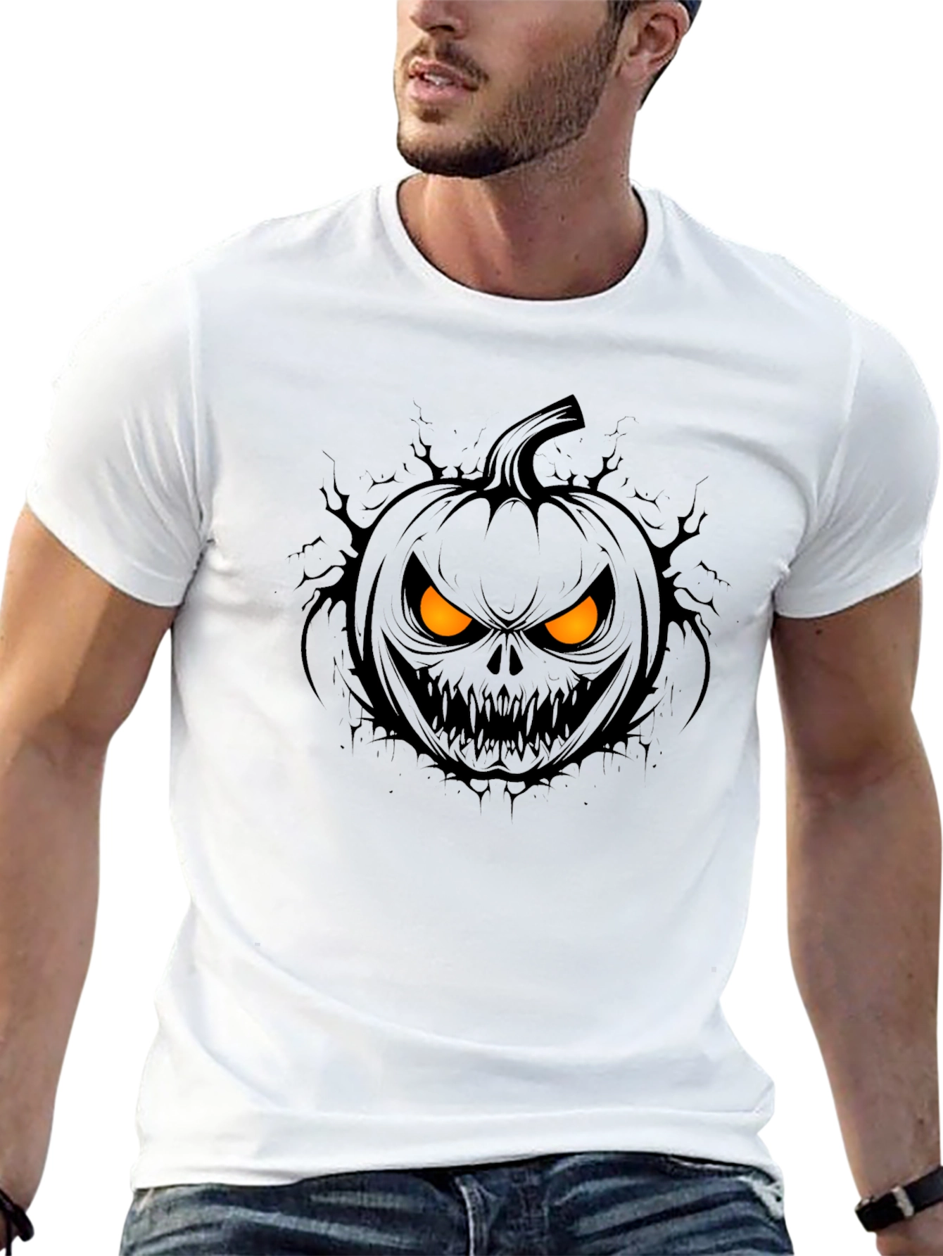 Spooky Pumpkin Halloween Graphic Tee