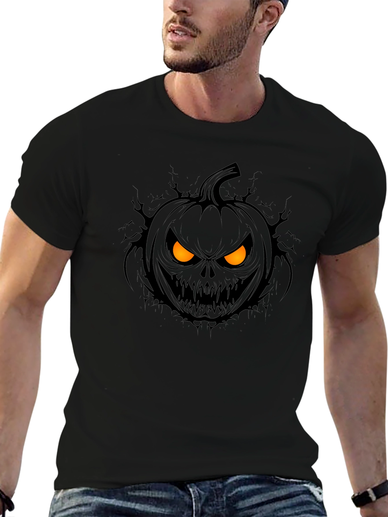 Spooky Pumpkin Halloween Graphic Tee