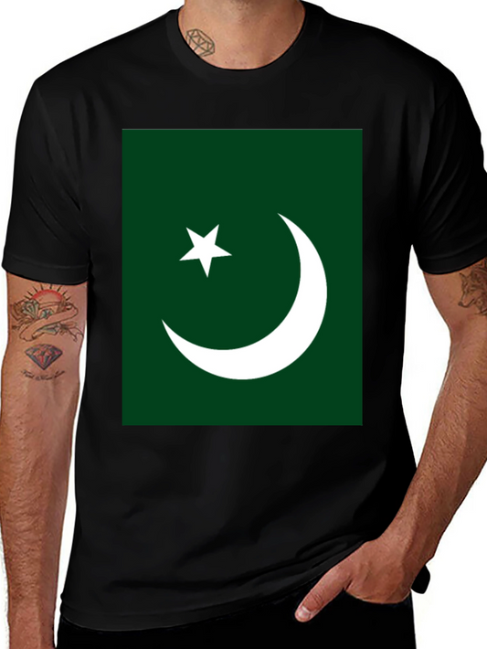Pakistan Flag Graphic T-Shirt - Green & White Design