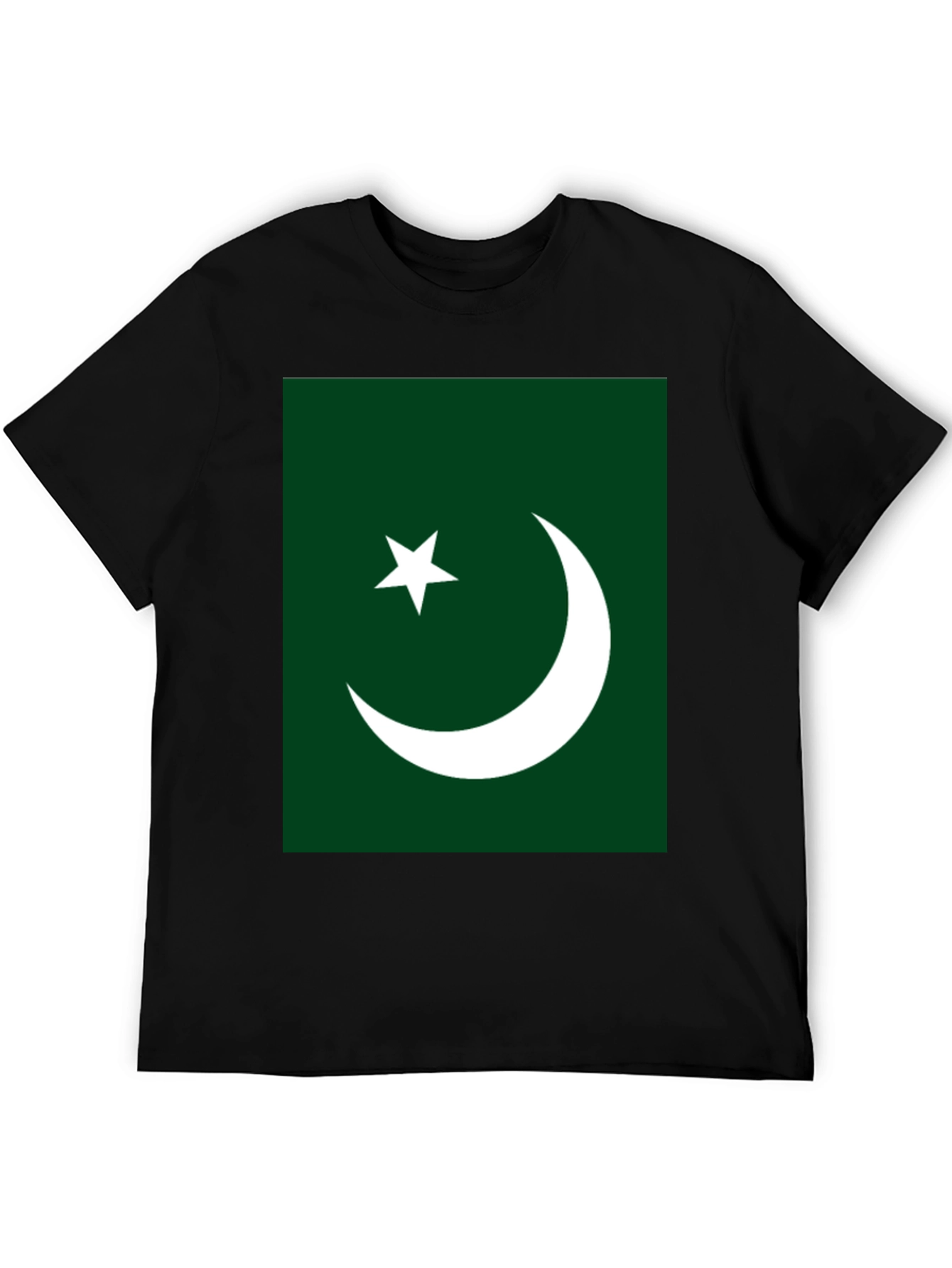 Pakistan Flag Graphic T-Shirt - Green & White Design