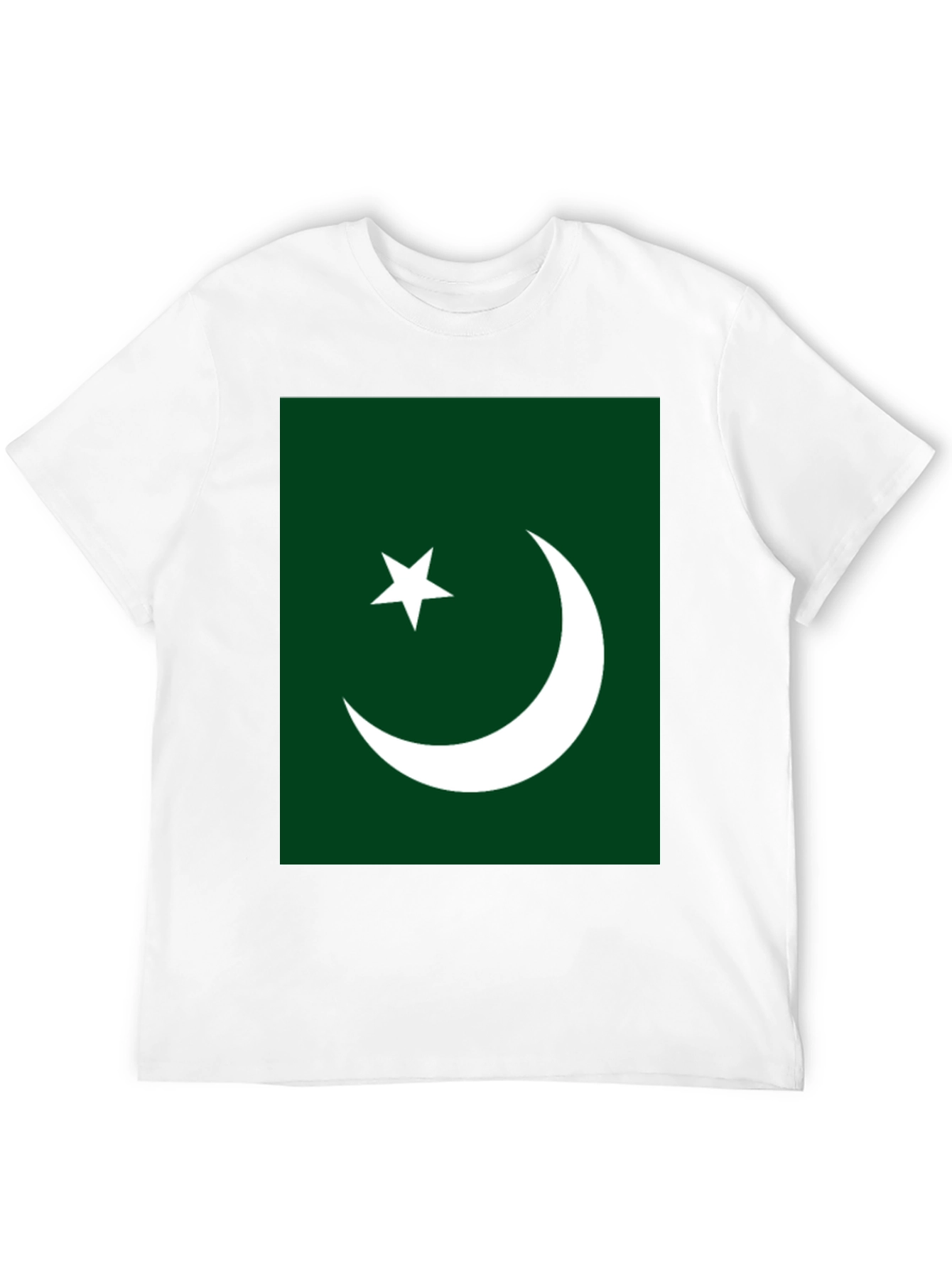 Pakistan Flag Graphic T-Shirt - Green & White Design