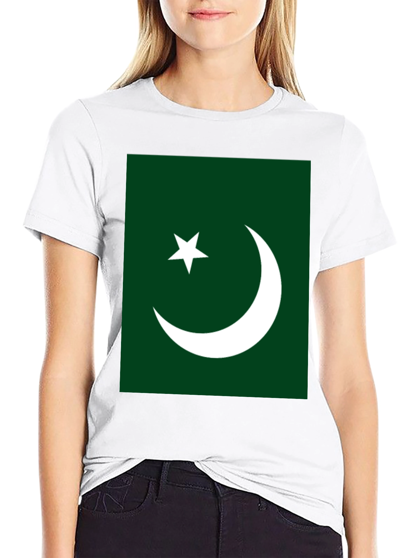 Pakistan Flag Graphic T-Shirt - Green & White Design