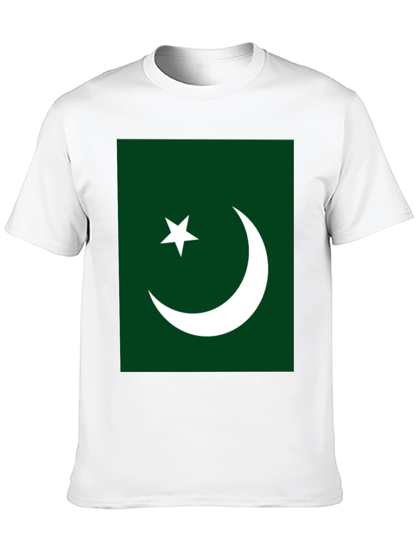 Pakistan Flag Graphic T-Shirt - Green & White Design