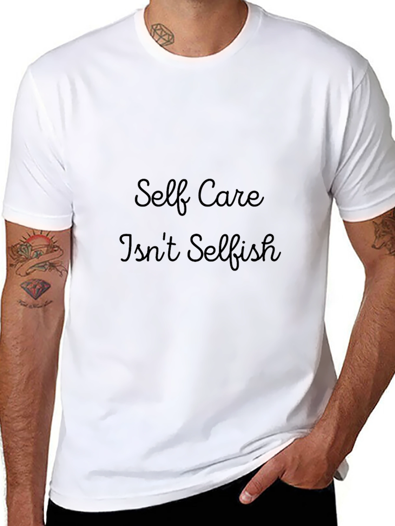 Self Care Isnt Selfish Black T-Shirt