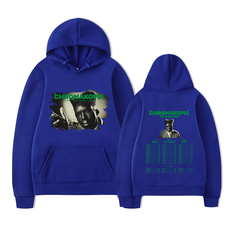 Printed KORN Cartoon Character Unisex Hoodie for Autumn and Winter Fashion Casual Sportswear
