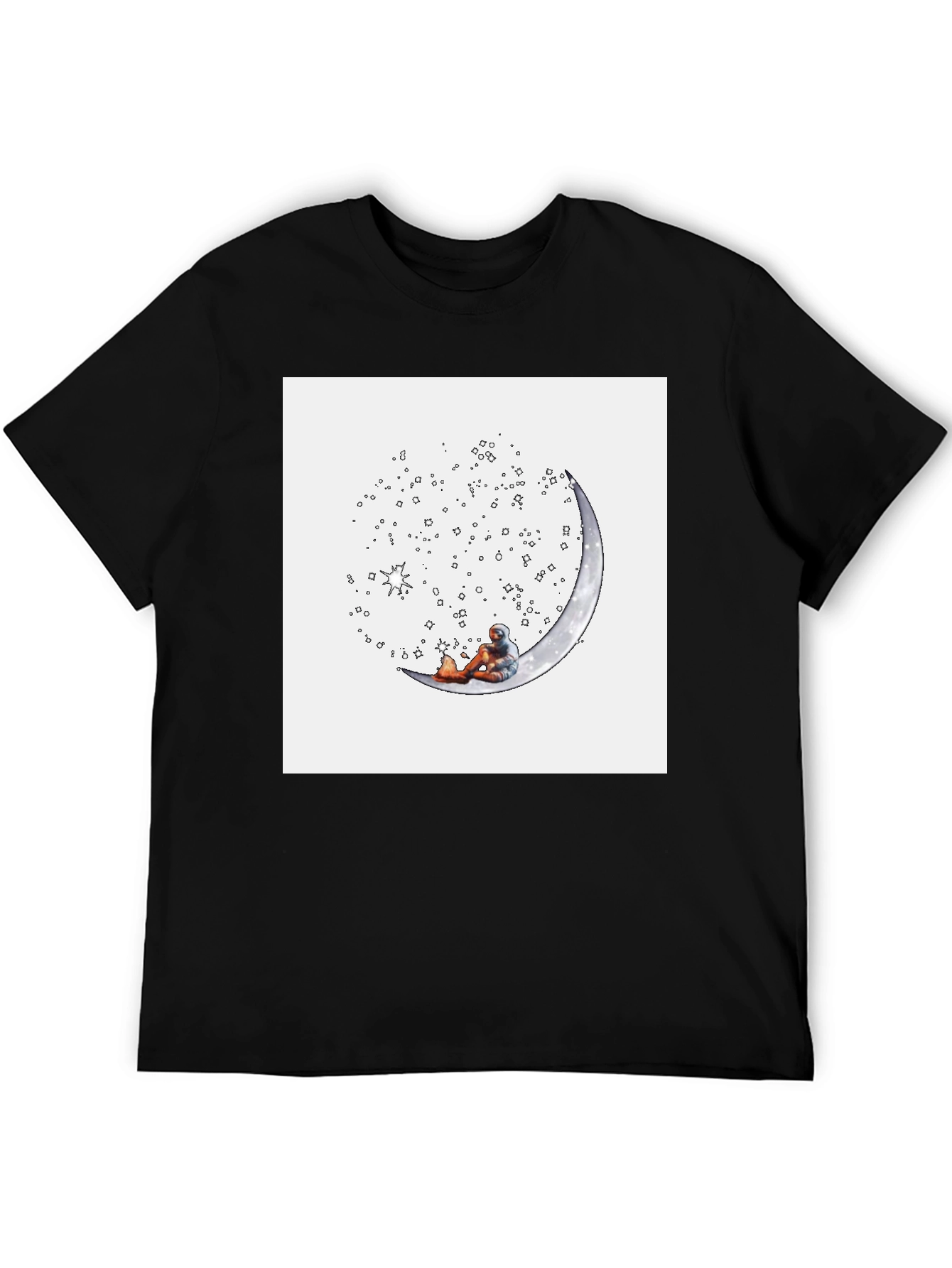 Astronaut Moon Tee - Relaxed Space Explorer T-Shirt
