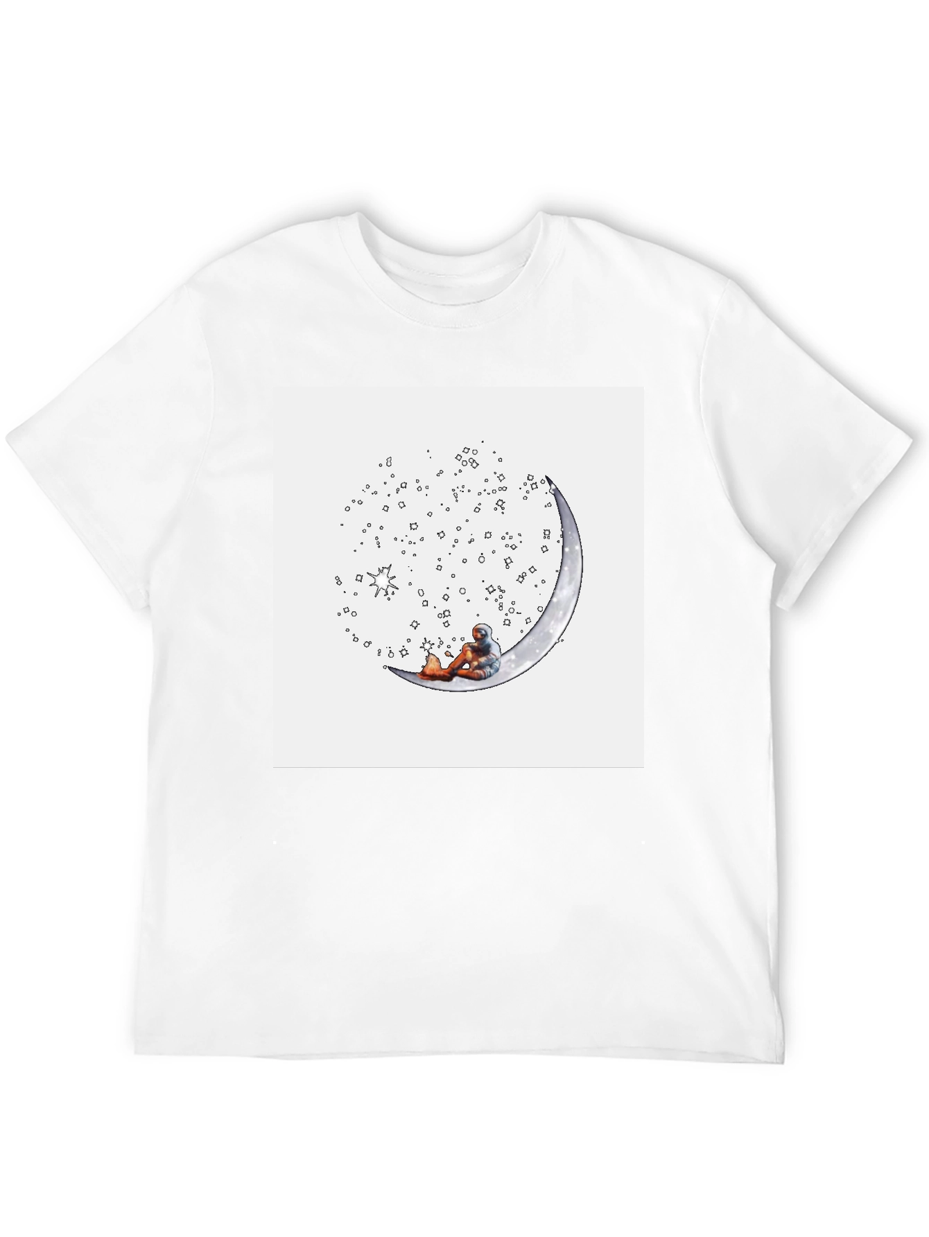 Astronaut Moon Tee - Relaxed Space Explorer T-Shirt
