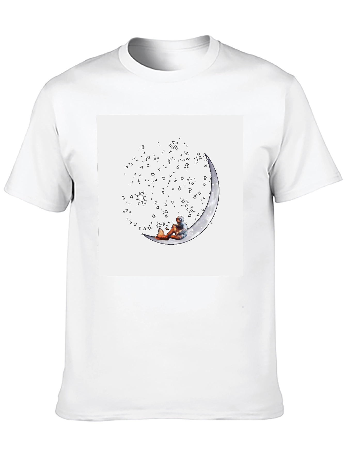 Astronaut Moon Tee - Relaxed Space Explorer T-Shirt