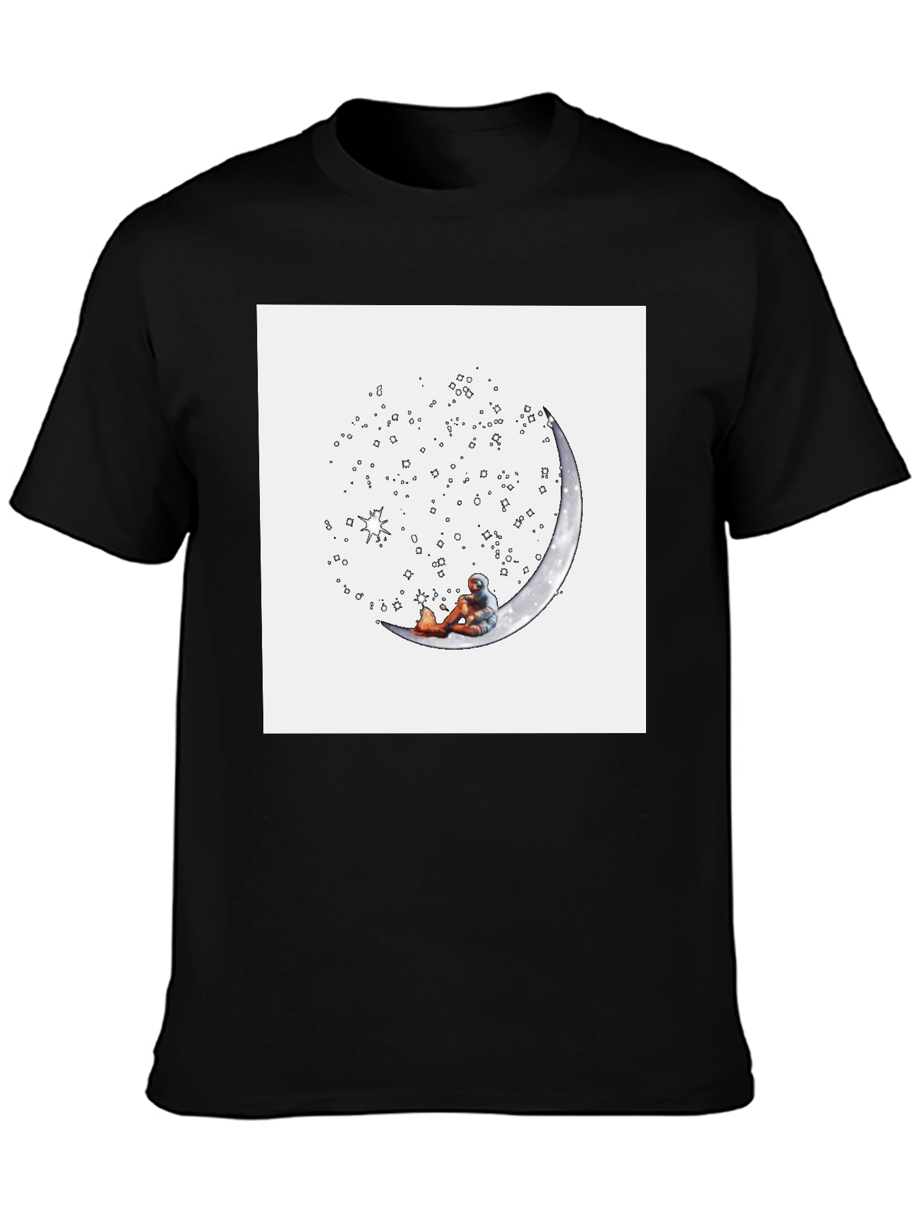 Astronaut Moon Tee - Relaxed Space Explorer T-Shirt
