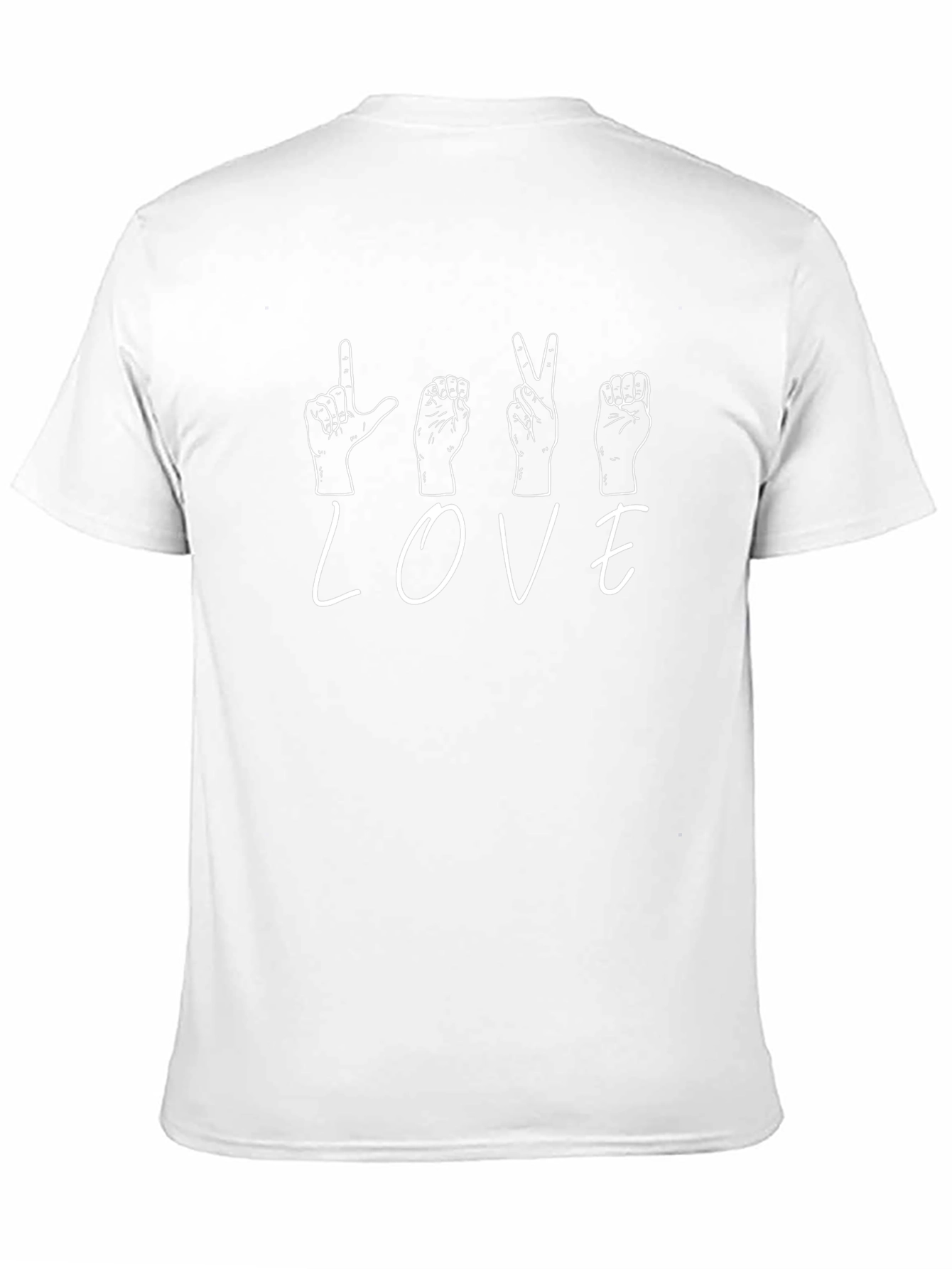 ASL Love T-Shirt - Black Cotton Tee