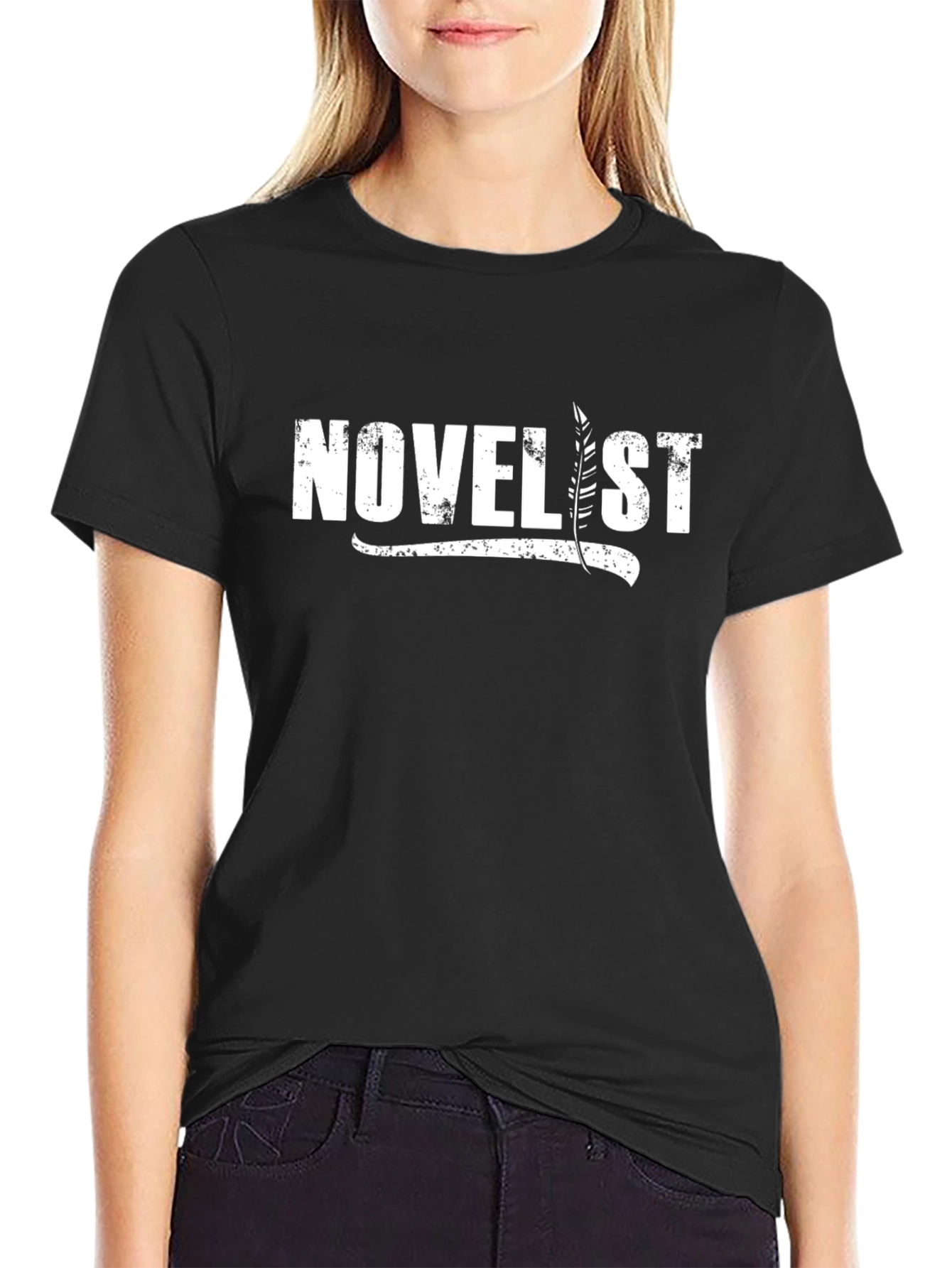 Novel Writer T-Shirt - Black Graphic Tee