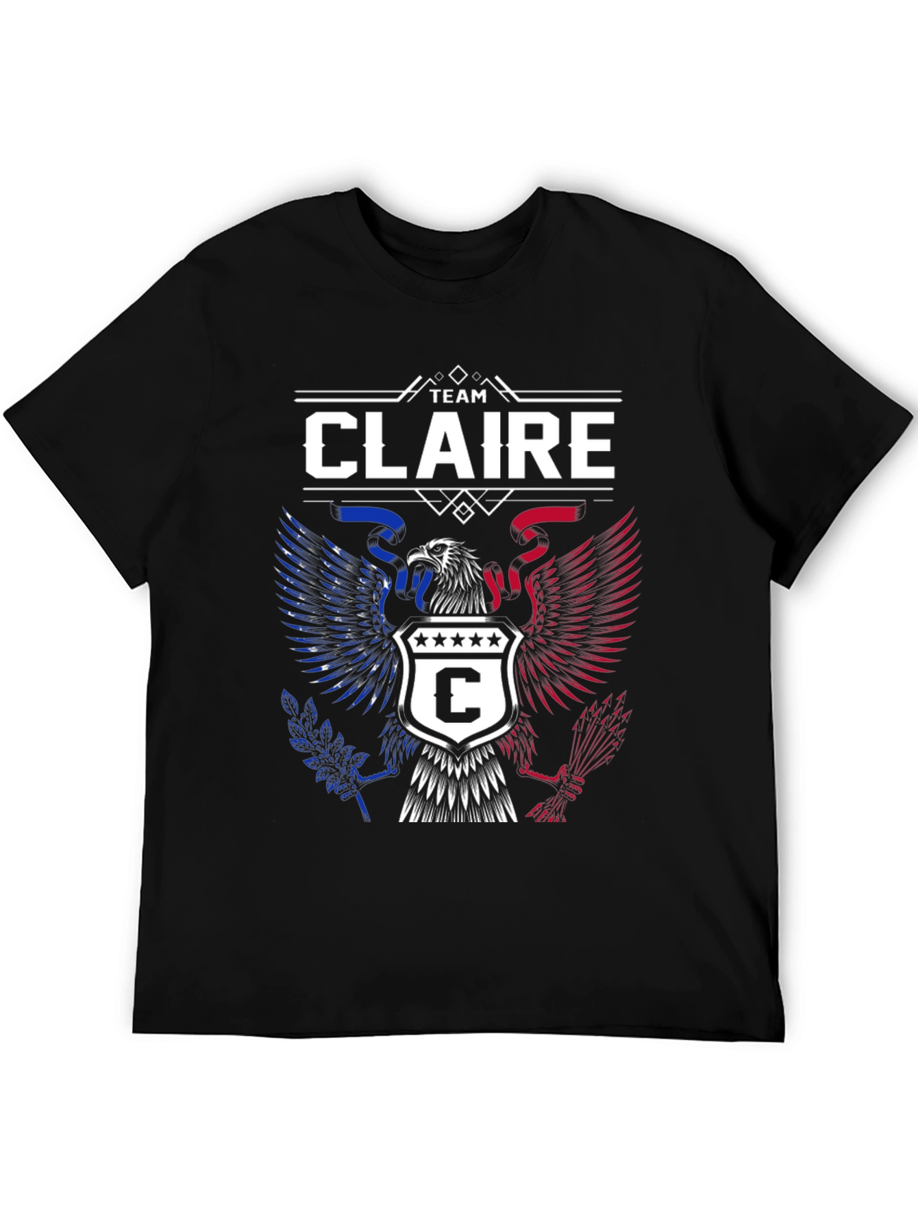 Team Claire Patriotic Eagle Crest T-Shirt