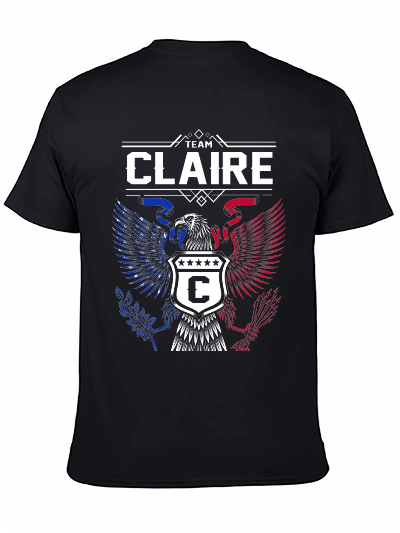 Team Claire Patriotic Eagle Crest T-Shirt
