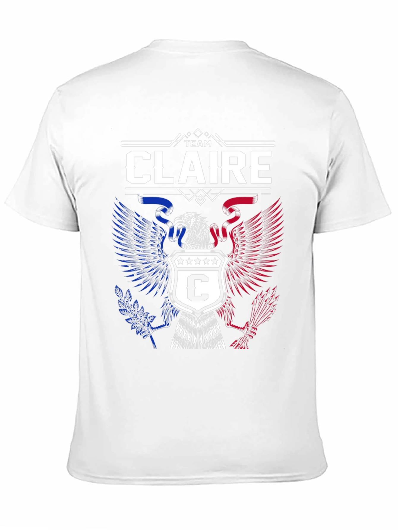Team Claire Patriotic Eagle Crest T-Shirt
