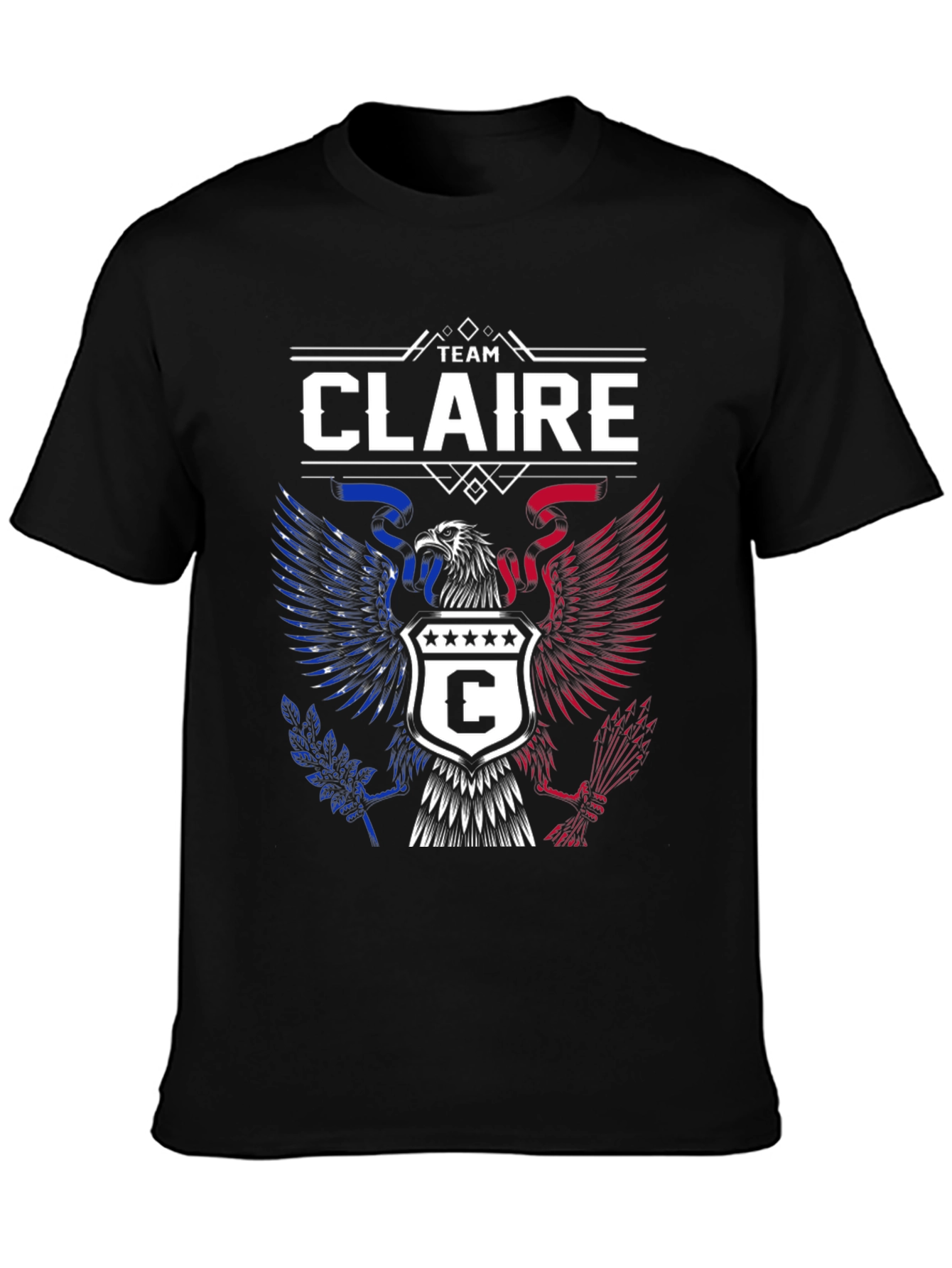 Team Claire Patriotic Eagle Crest T-Shirt